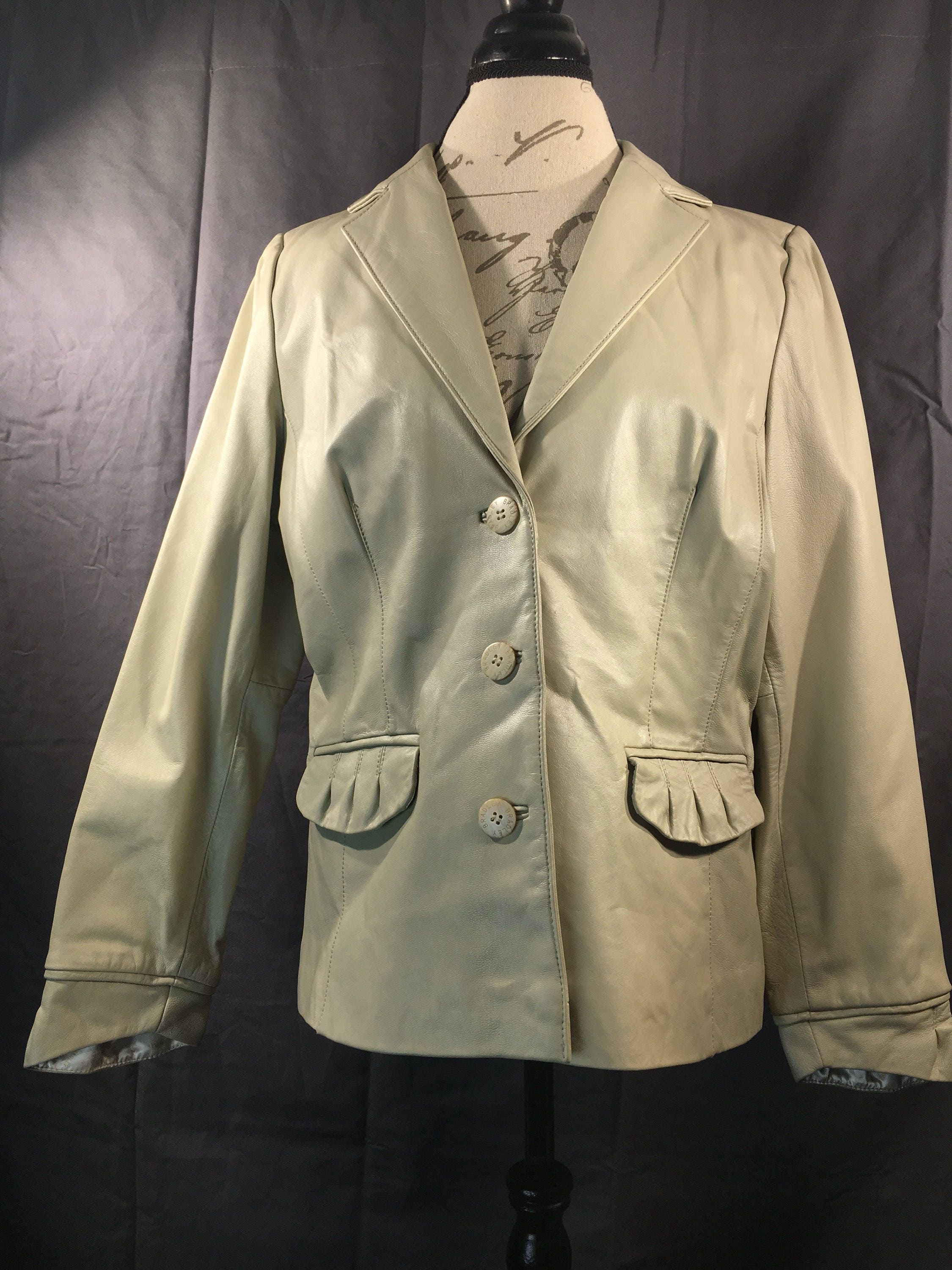 Vintage Women's Leather Jacket, Bradley Bayou Size Large 100% Genuine ...