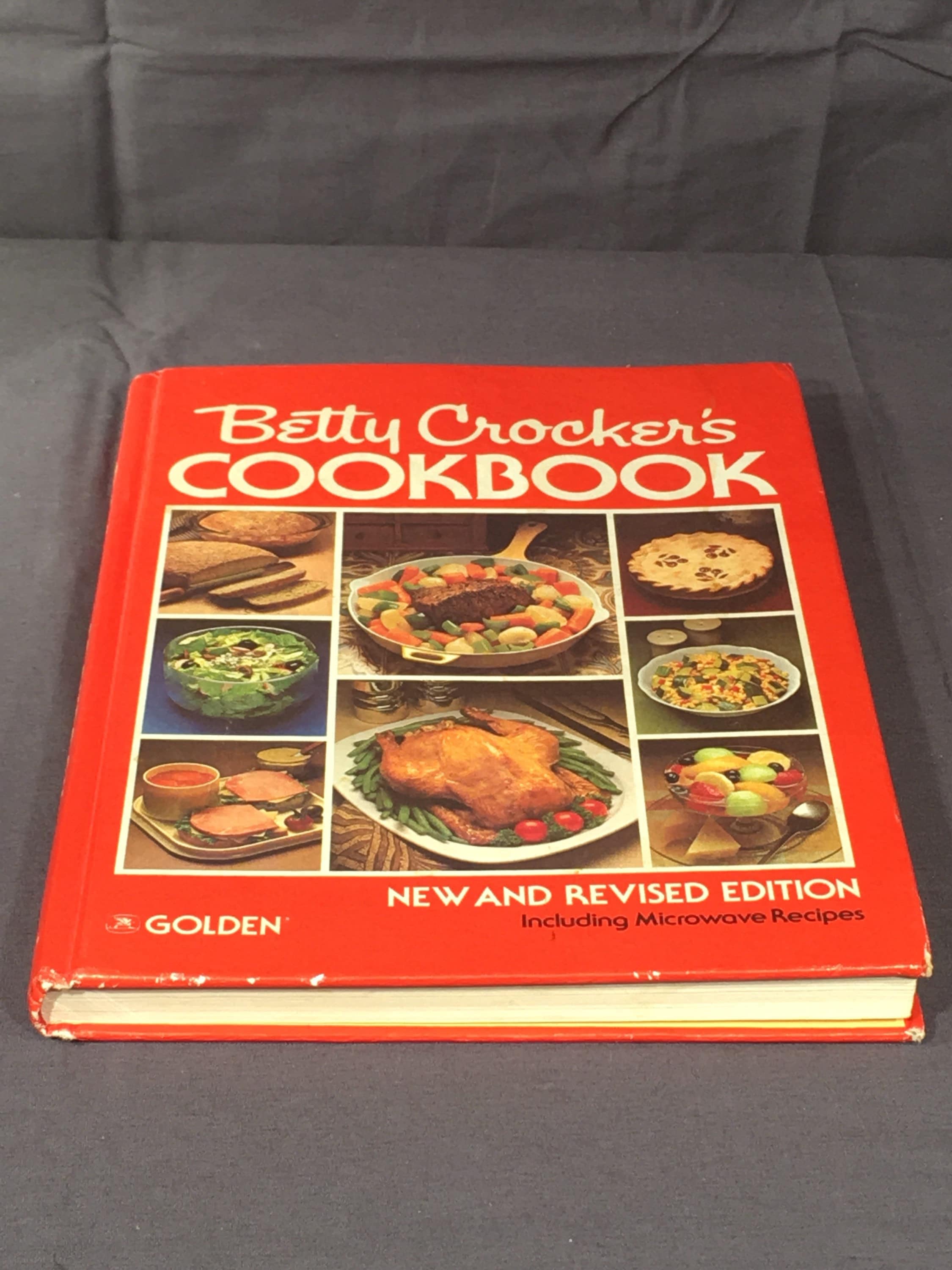 Vintage 1978 Betty Crocker Cookbook, Decorative Red Yellow Recipe Book