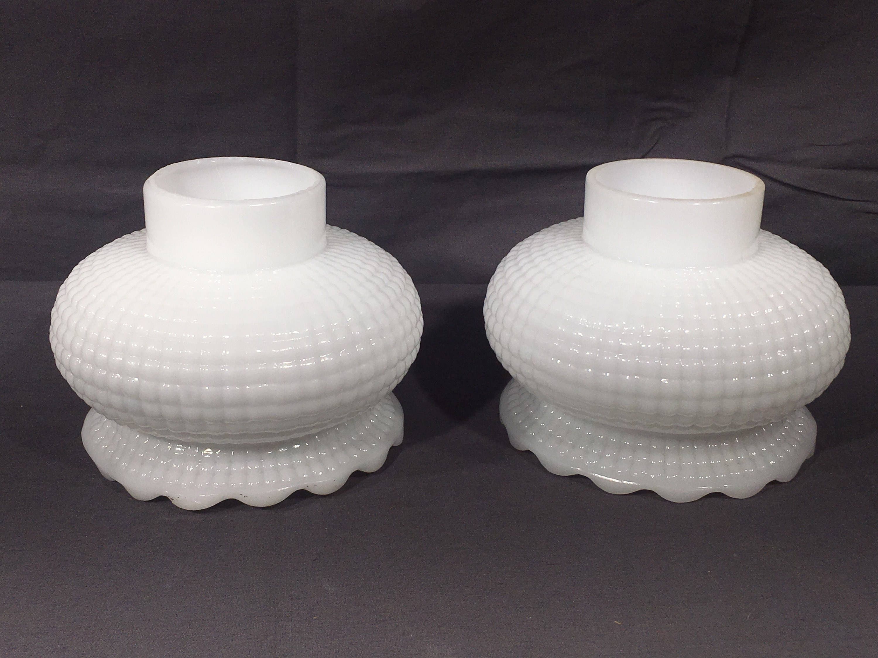 vintage white glass lamp shade
