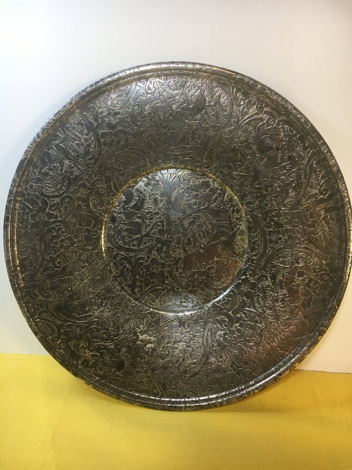 Antique Silver Plate W.B. Mfg. Co. 3808, Floral Tapestry Silver Plate