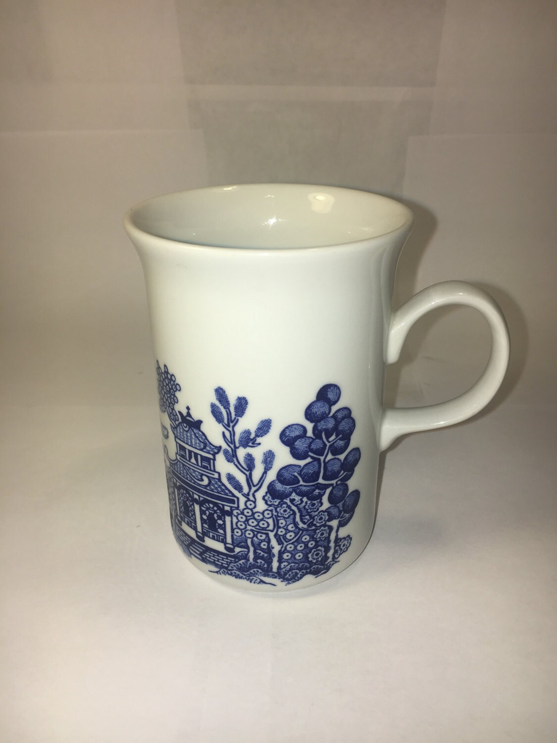 Vintage Churchill Mug Cup Blue Willow Pattern CC Tall Mug made in