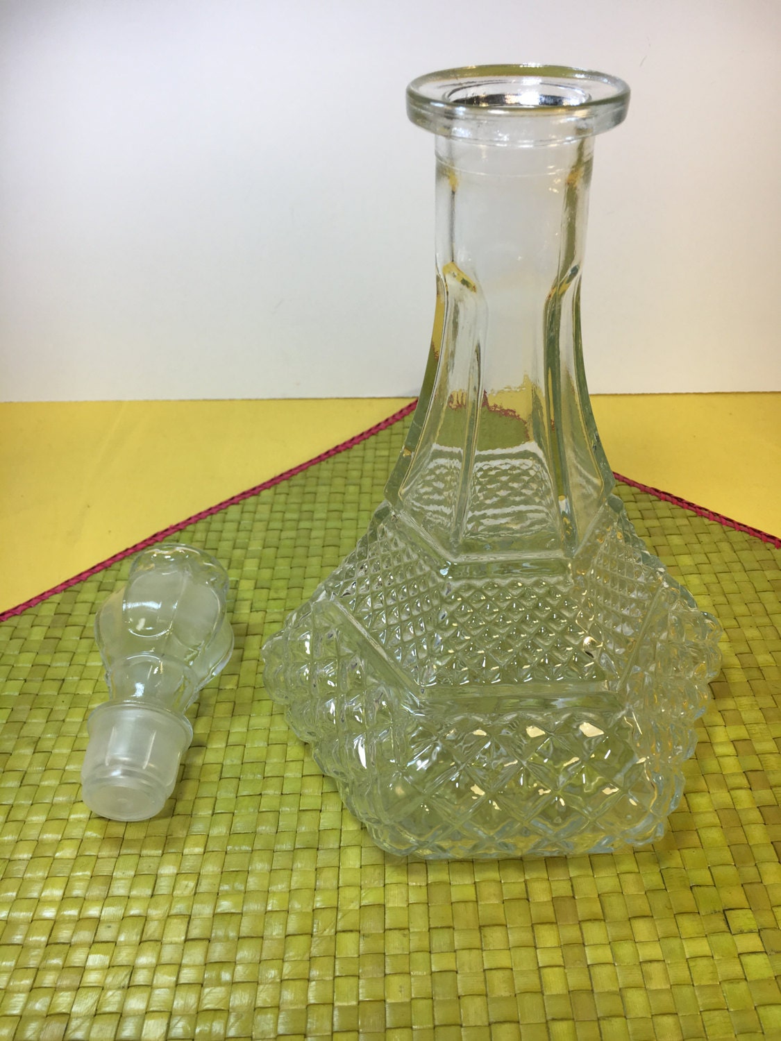 Vintage Anchor Hocking Wexford Decanter, Captains Decanter, Wexford Decanter 12, Wide Base