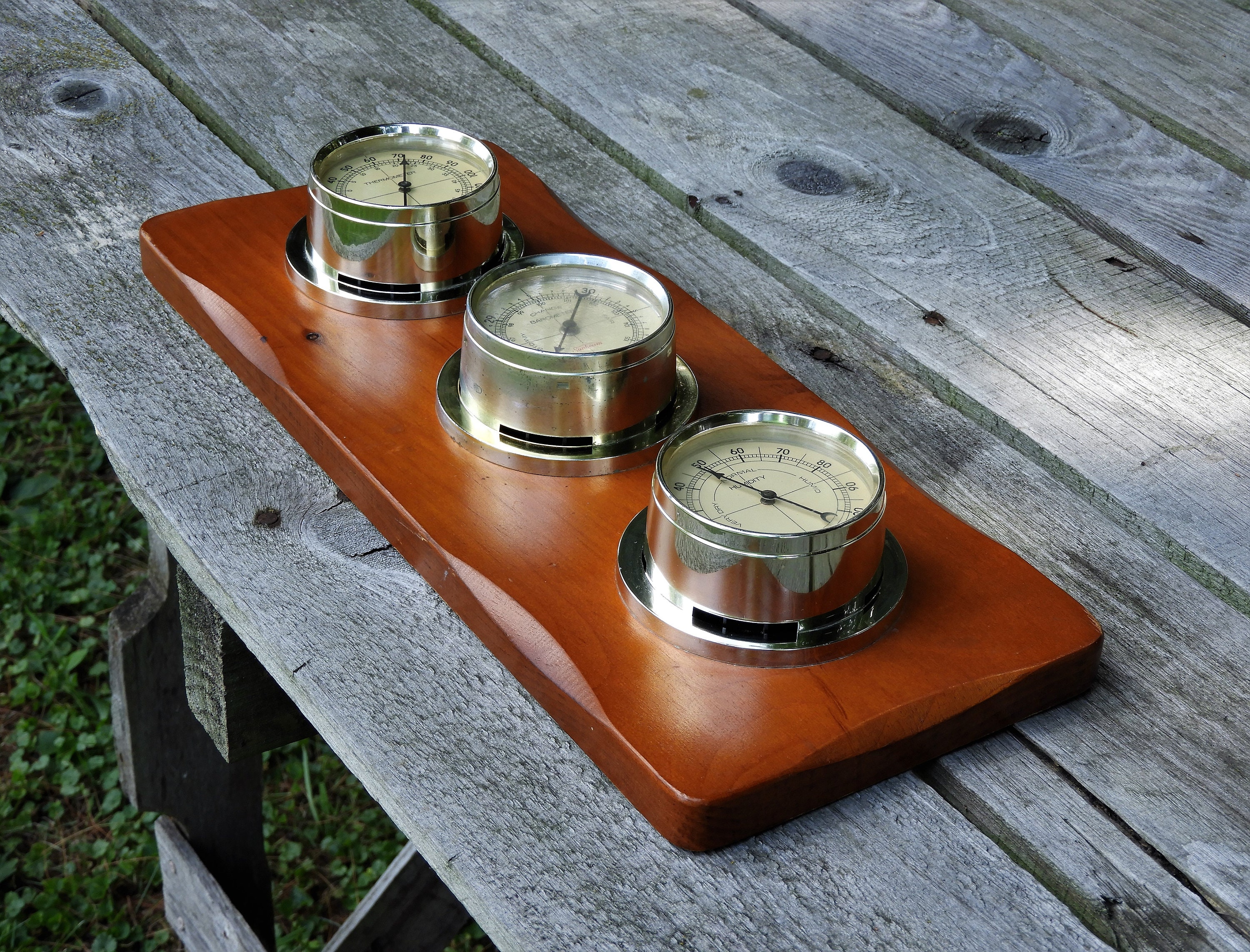 Vintage Weather Station, Sunbeam Thermometer, Precision Instrument