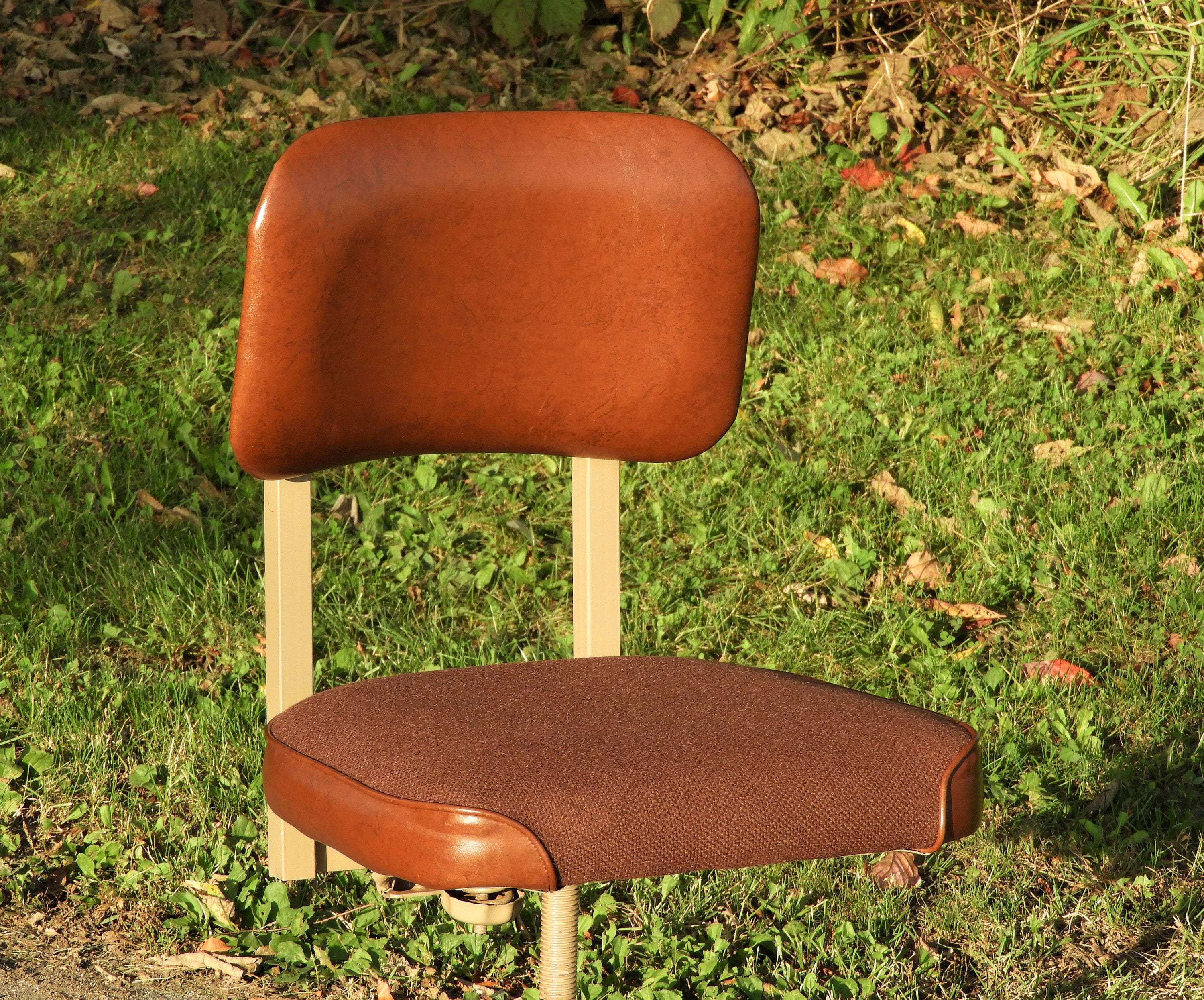 Vintage Office Chair, Industrial Decoration, Decorative Beige Seat