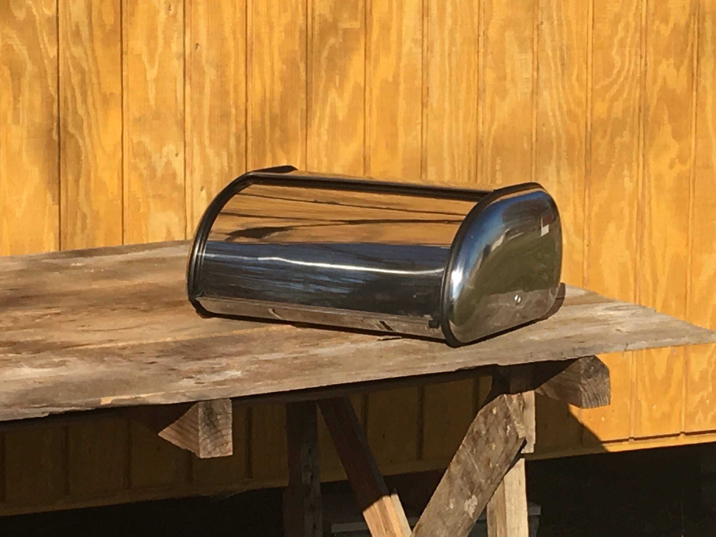 Vintage Chrome Bread Box, Decorative Mid Century Modern Bread Box