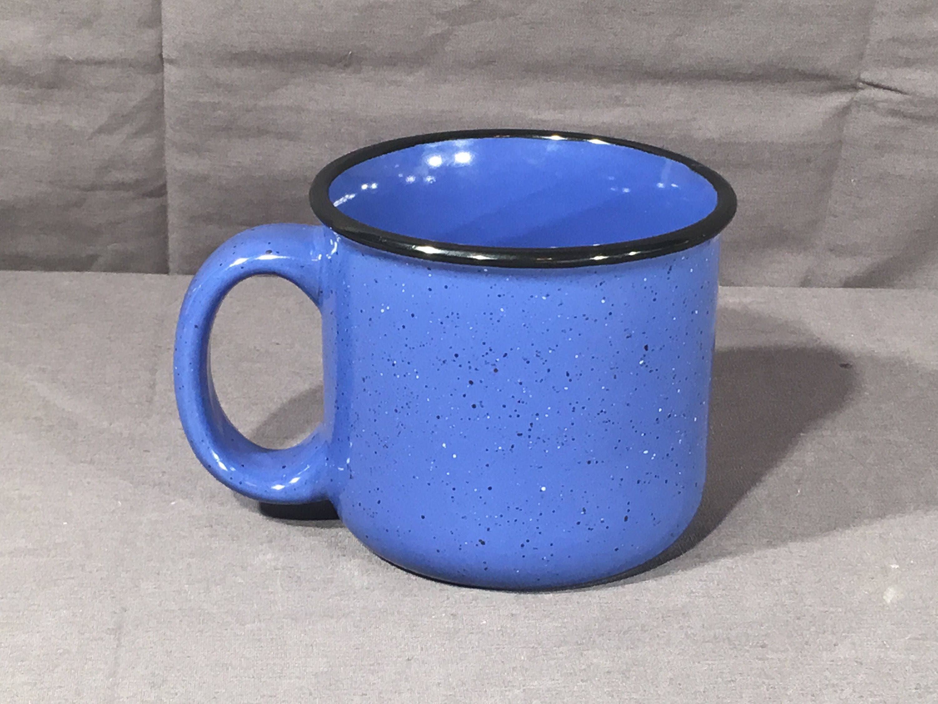 Vintage Blue Advertising Mug, Marlboro Unlimited Stoneware Cup, Decorative Blue Ceramic Mug