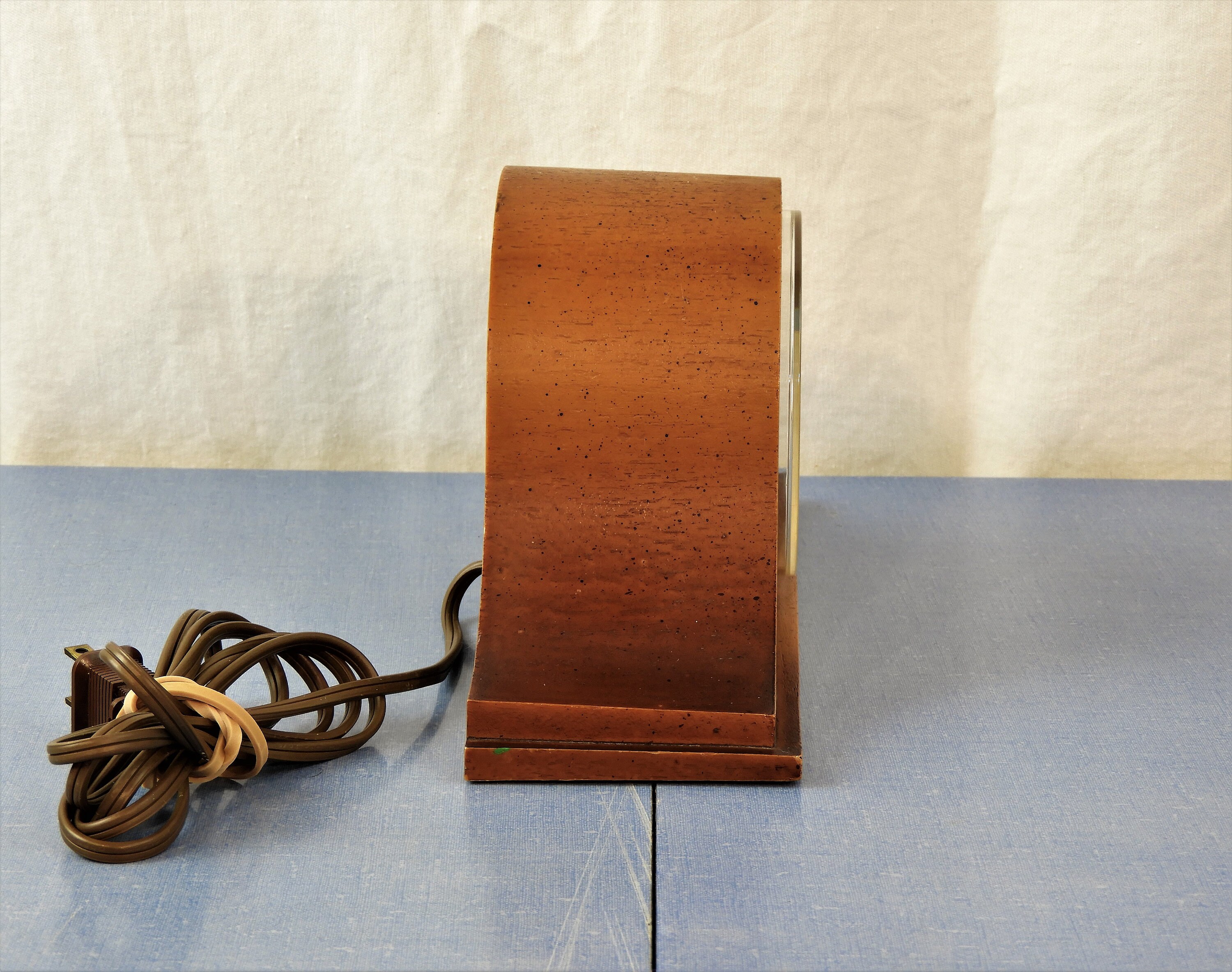 Vintage Sunbeam Clock, Electric Alarm, Lighted Dial, Home Decor, Brown