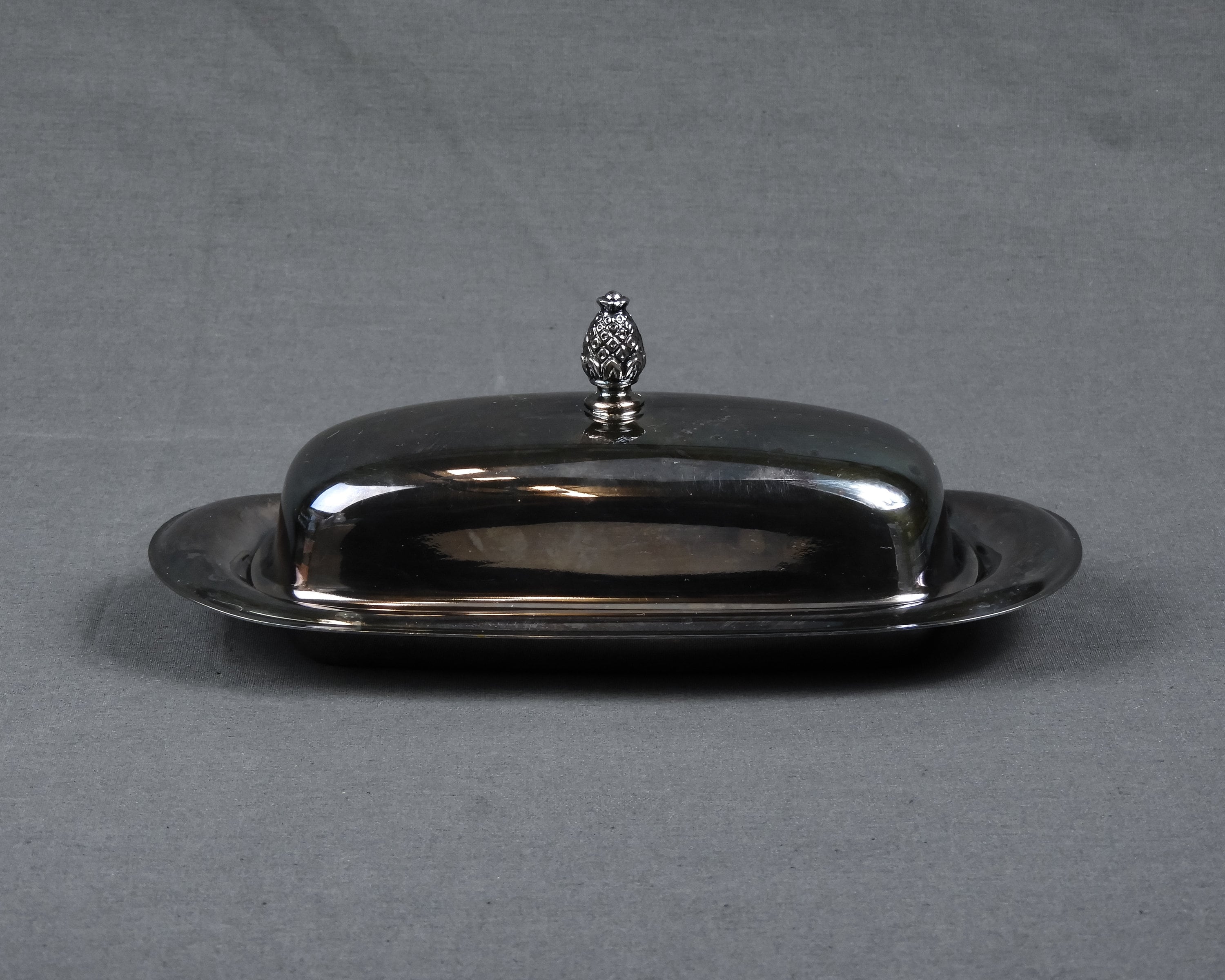 Vintage Butter Tray, Wm Rogers 987, Silver Plated, Removable Glass