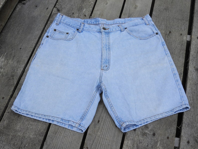 Vintage High Waisted Mom Shorts Mens Very Faded Shorts Womens 35 Waist Jean Shorts Mesa Fashion Shorts Retro Fade Clothing