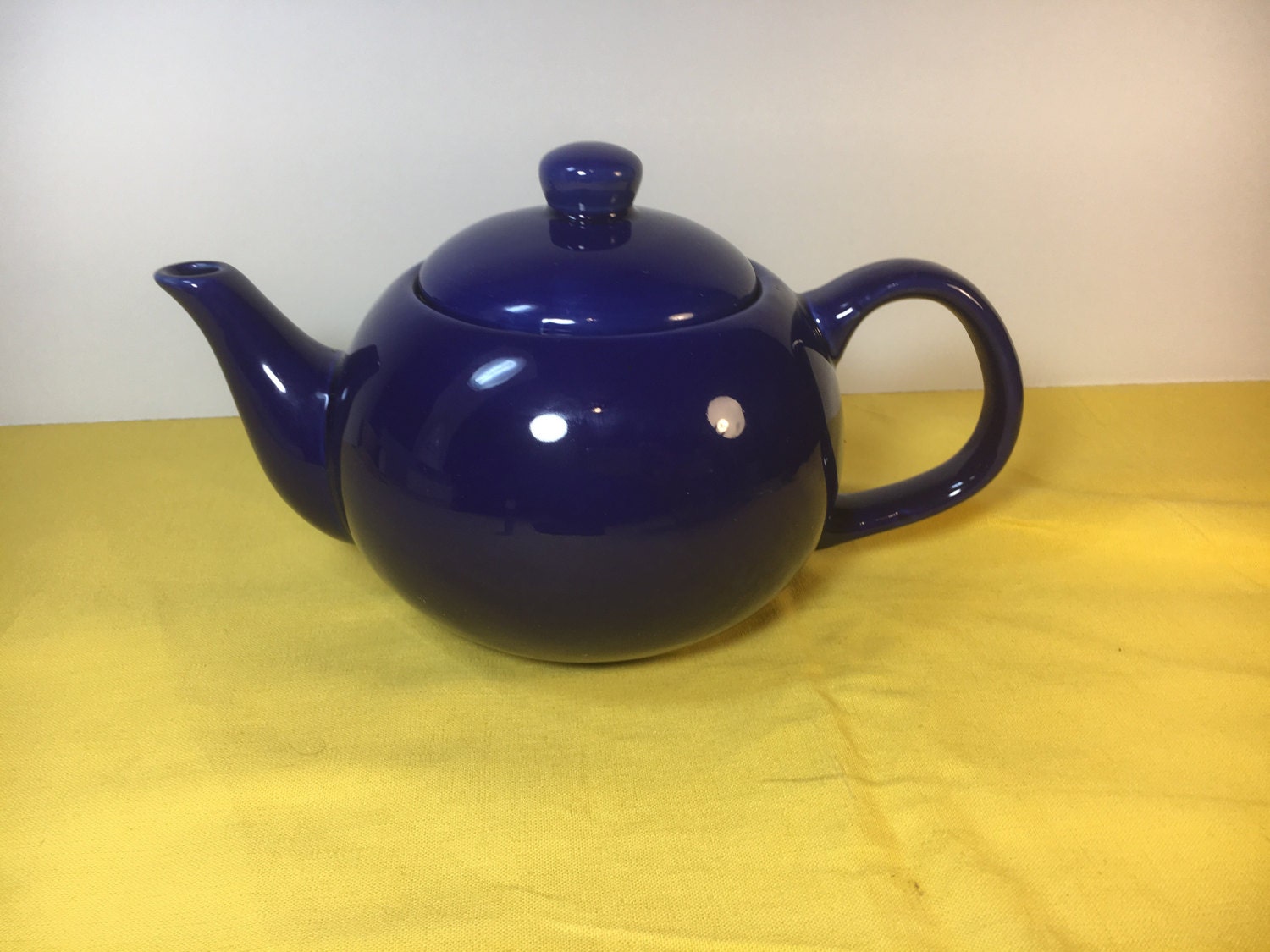 Vintage Cobalt Blue Teapot, Porcelain Designpac 5 Tall Teapot Designpac