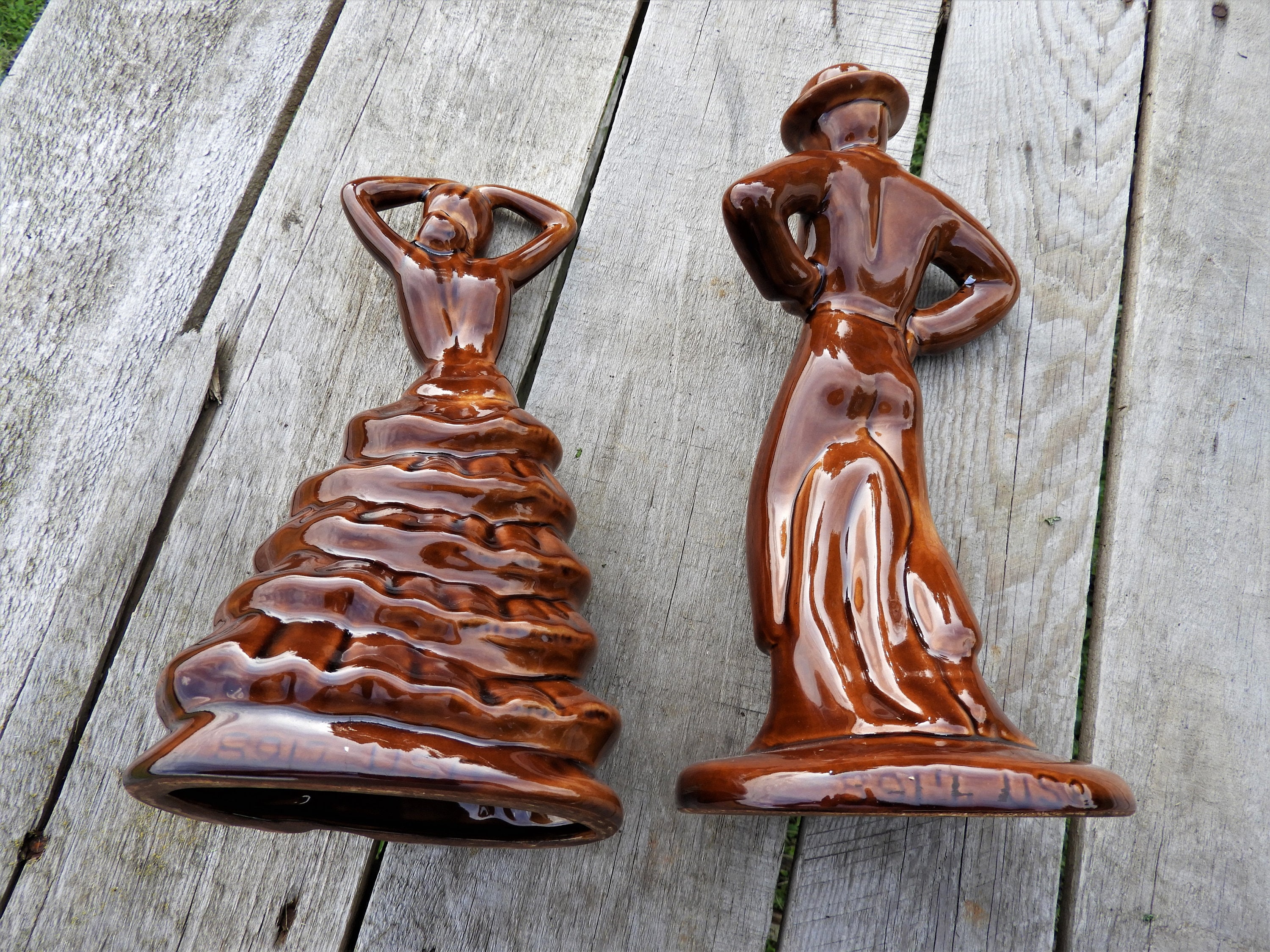 Vintage Flamenco Figures, Spanish Ceramic Dancers, 8917 California USA