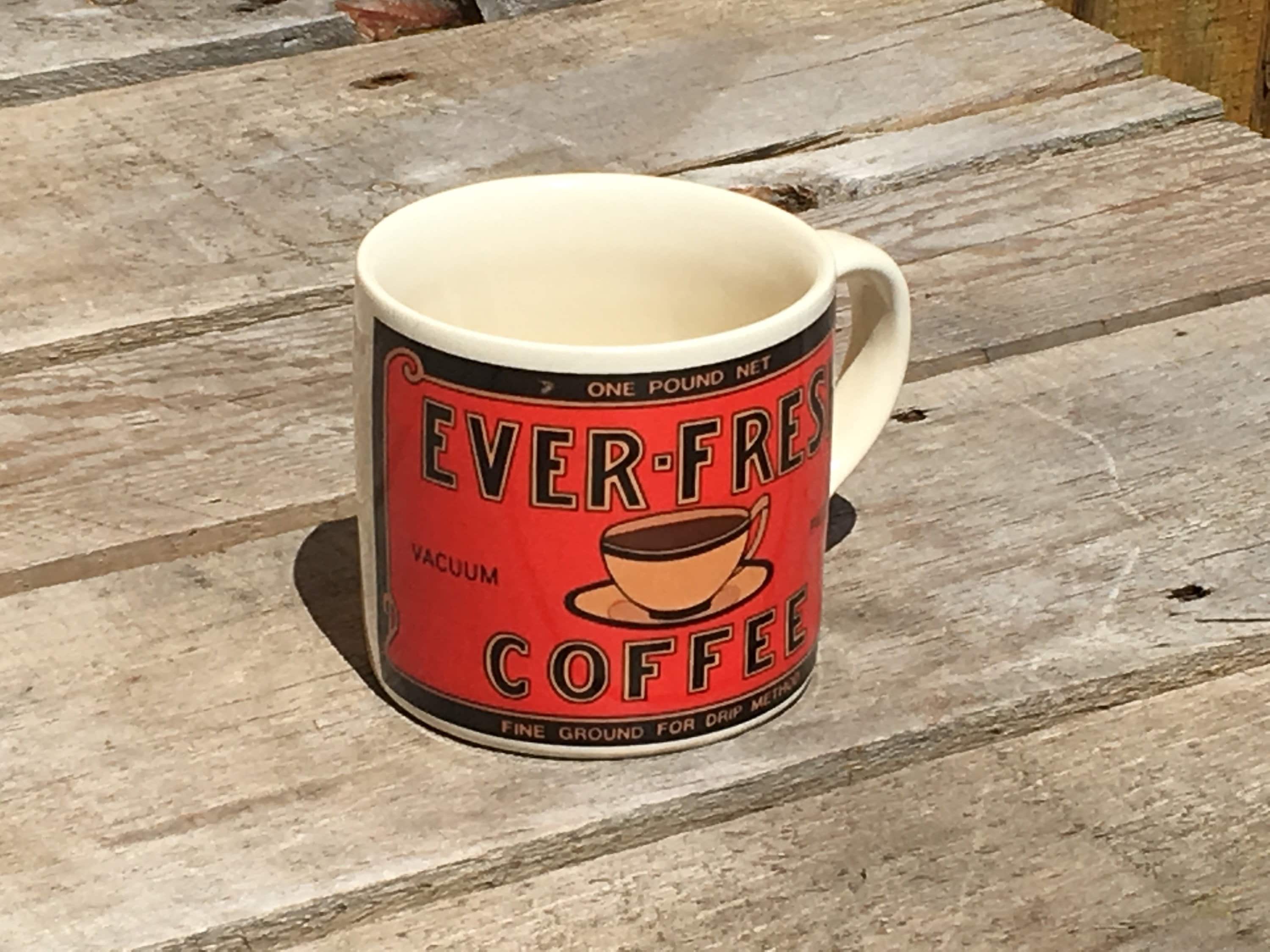Vintage Coffee Mug, Yesteryear Westwod Red Cup, Advertising Collectible