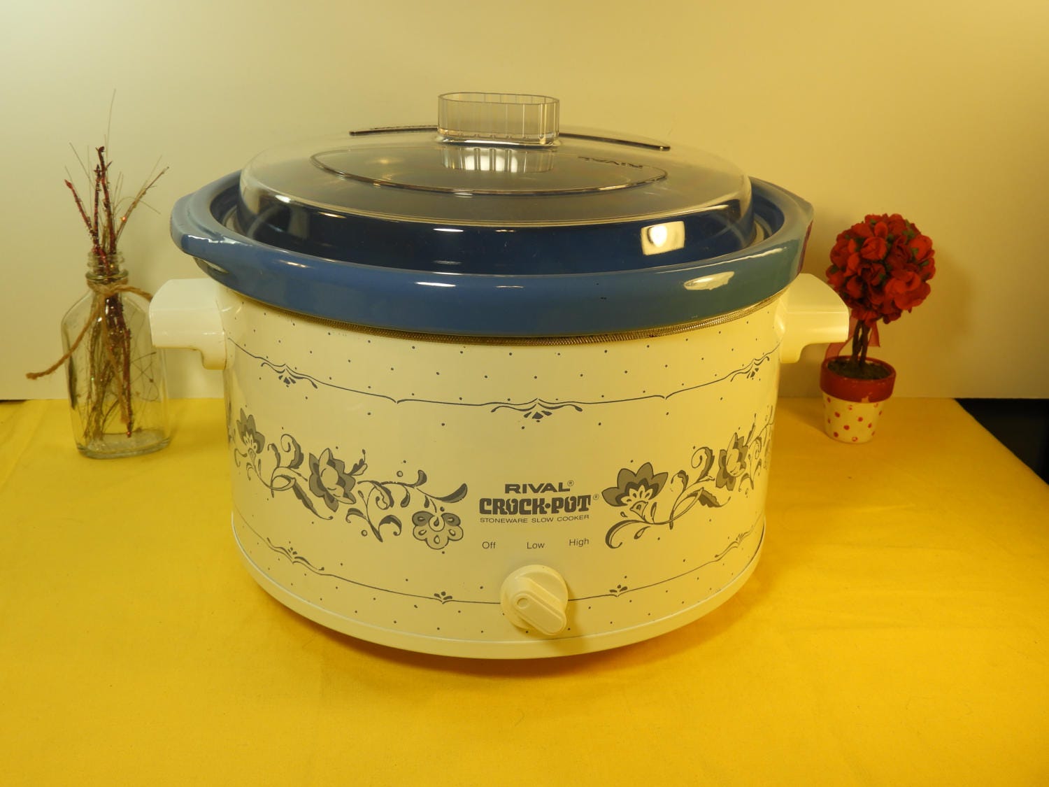 Vintage Rival Blue 3355 Crock  Pot  Rival 5 Quart Crock  Pot  