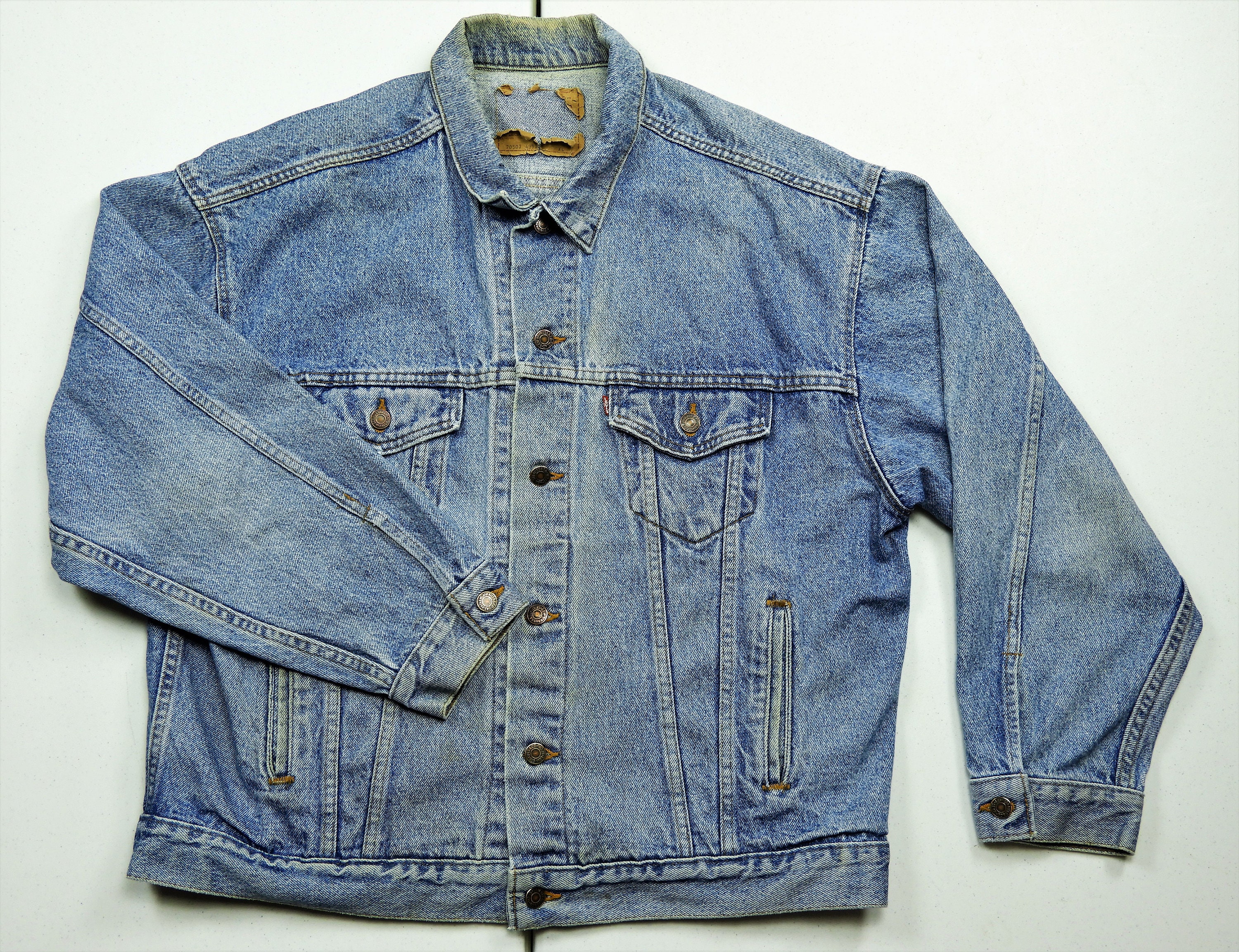 Vintage Levi's Jacket, Denim Trucker Coat, Blue Jean, BOHO Fashion ...