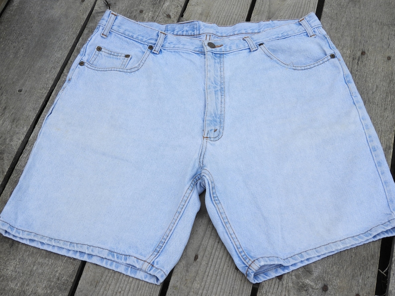 Vintage High Waisted Mom Shorts Mens Very Faded Shorts Womens 35 Waist Jean Shorts Mesa Fashion Shorts Retro Fade Clothing