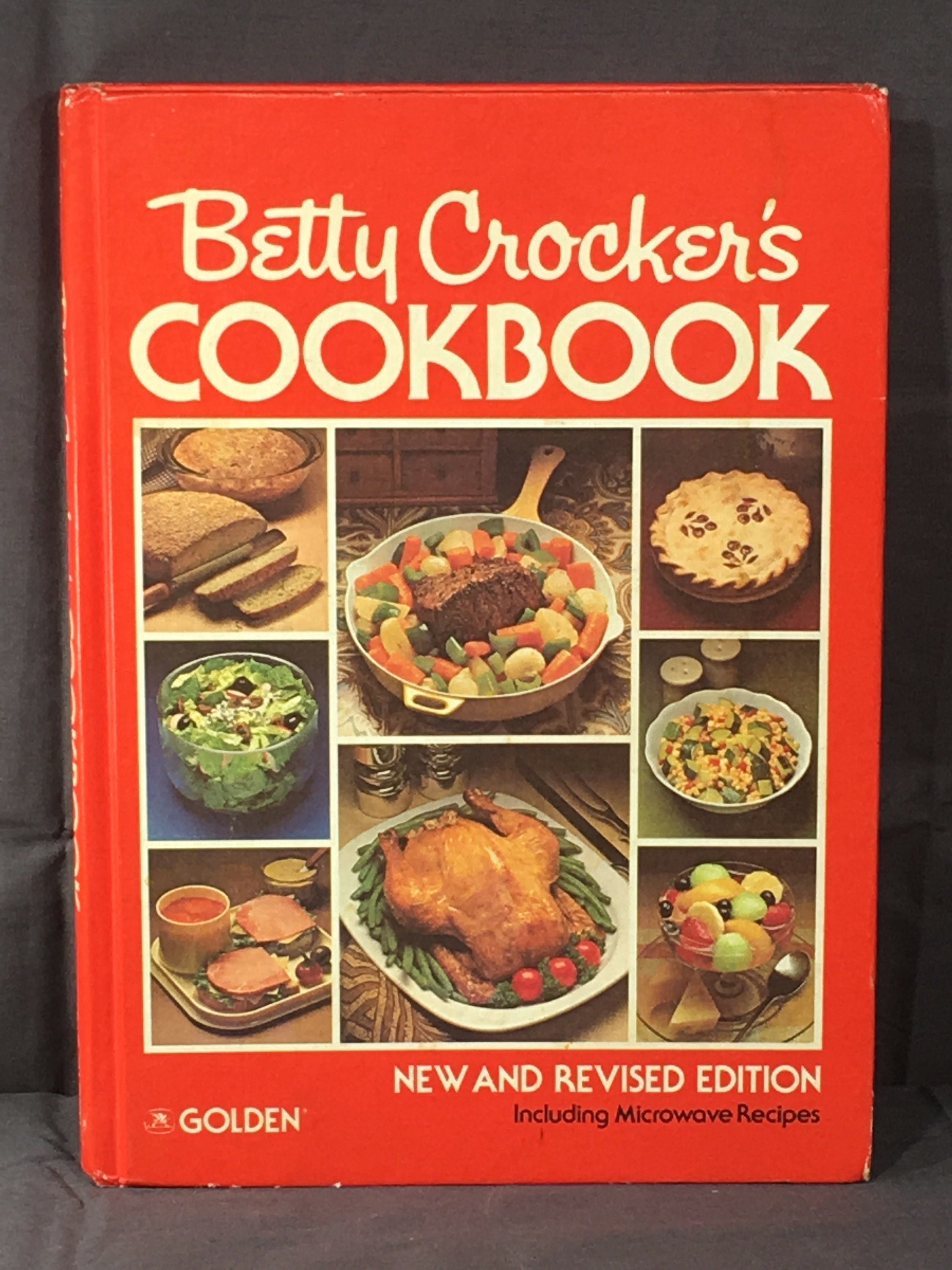 Vintage 1978 Betty Crocker Cookbook, Decorative Red Yellow Recipe Book