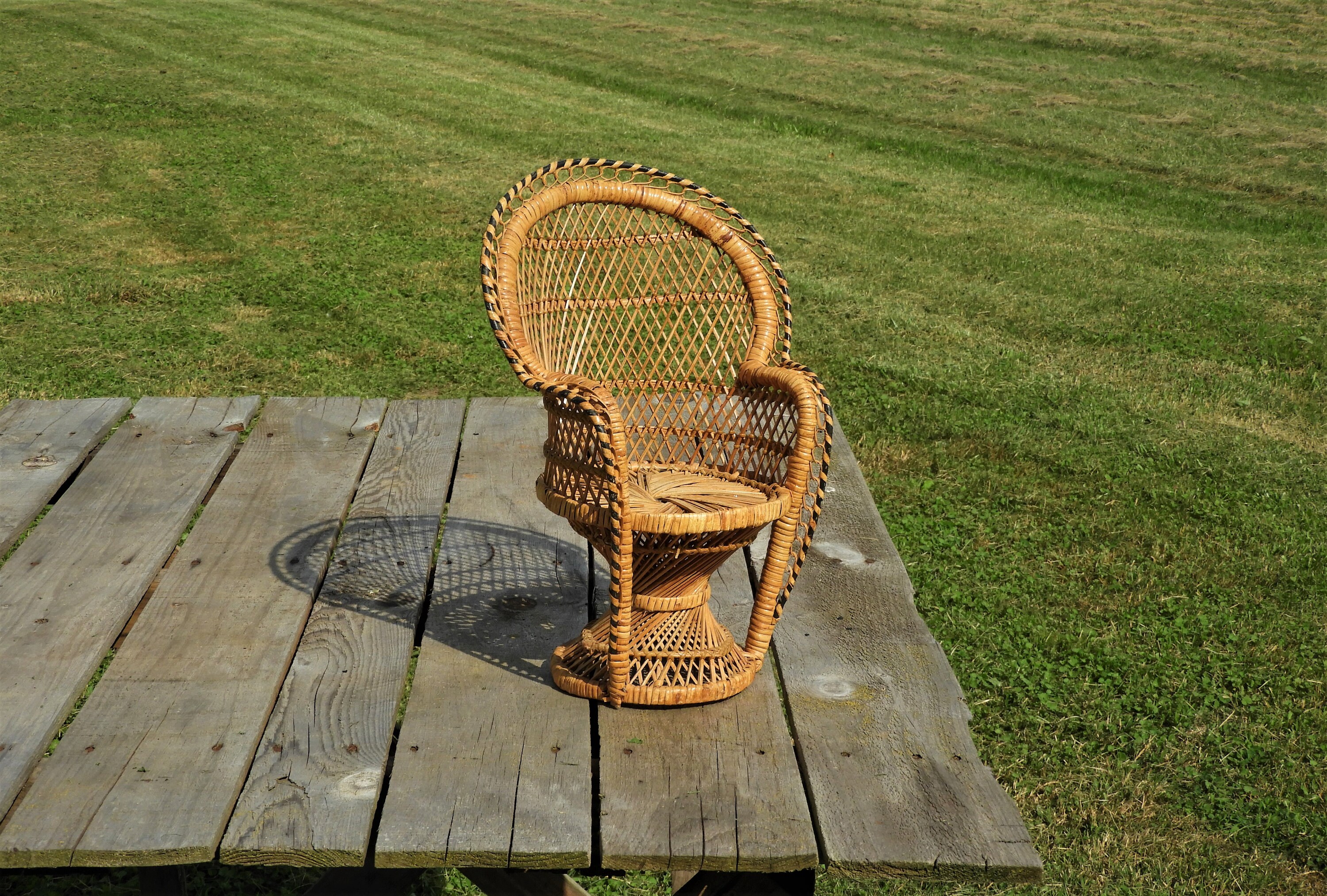 Childrens Furniture Doll High Chair Rattan Rattan Doll Chair