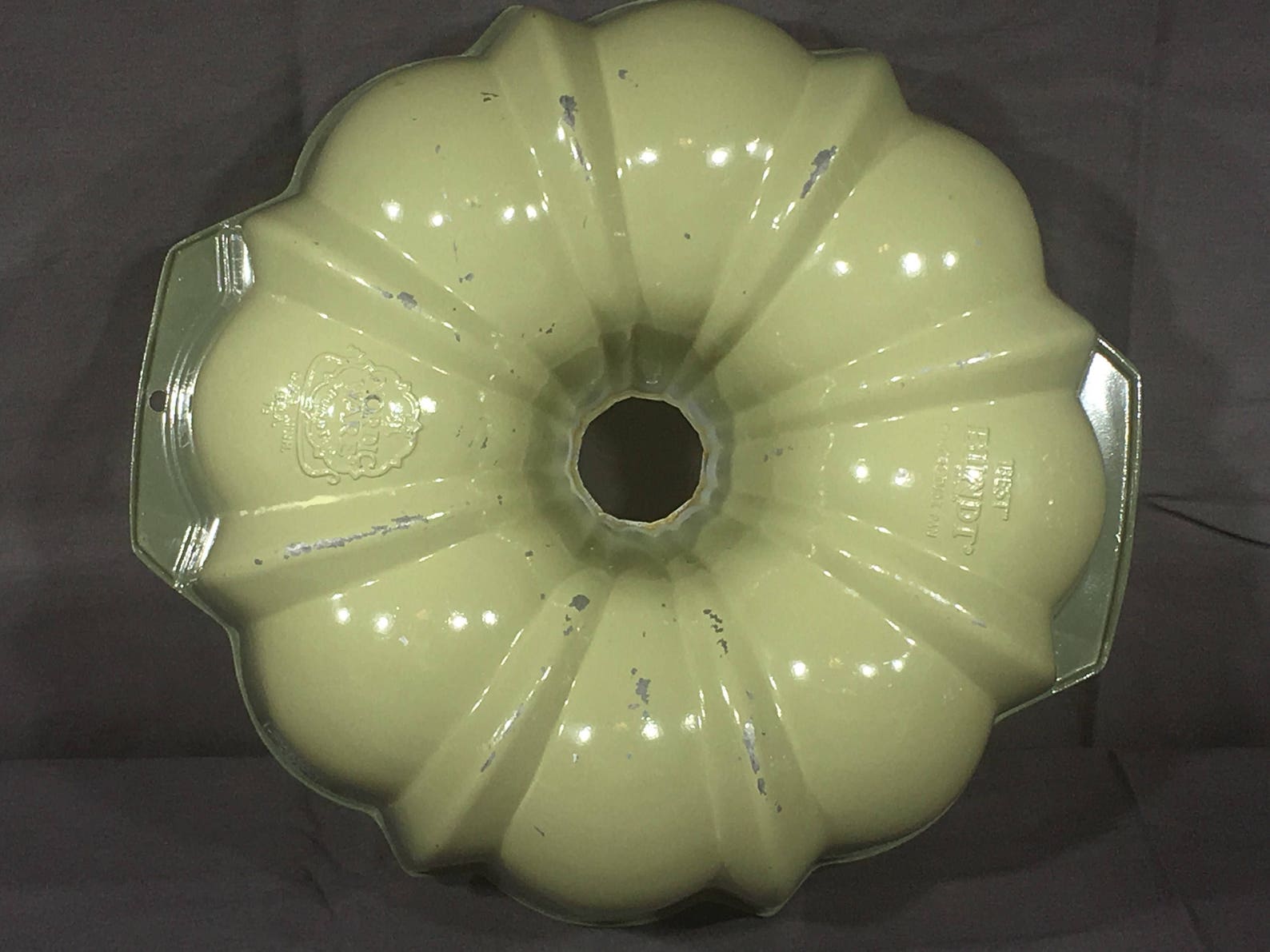 Vintage Bundt Pan Nordic Ware Best Bundt Gray Green Etsy