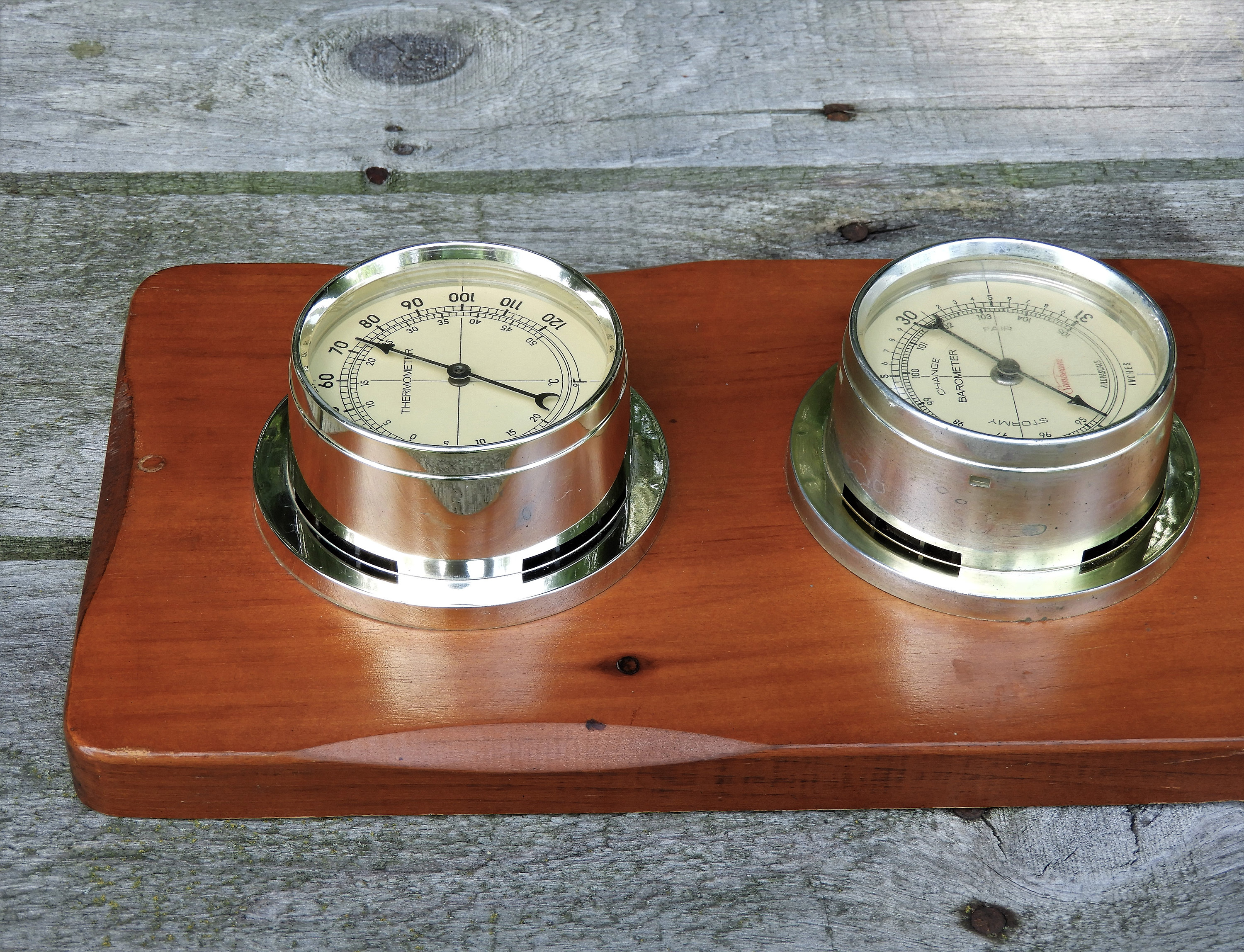 Vintage Weather Station, Sunbeam Thermometer, Precision Instrument