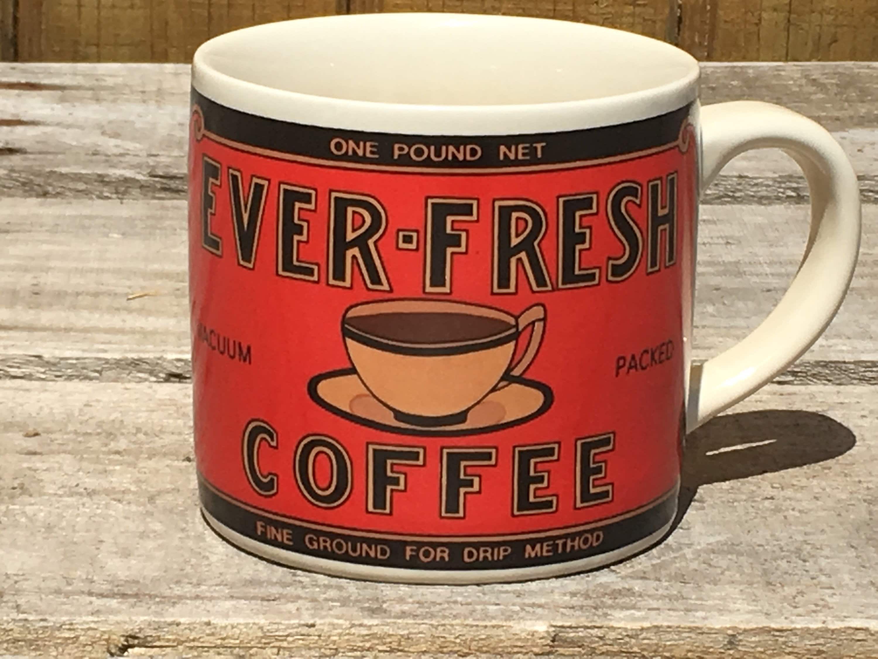 Vintage Coffee Mug, Yesteryear Westwod Red Cup, Advertising Collectible