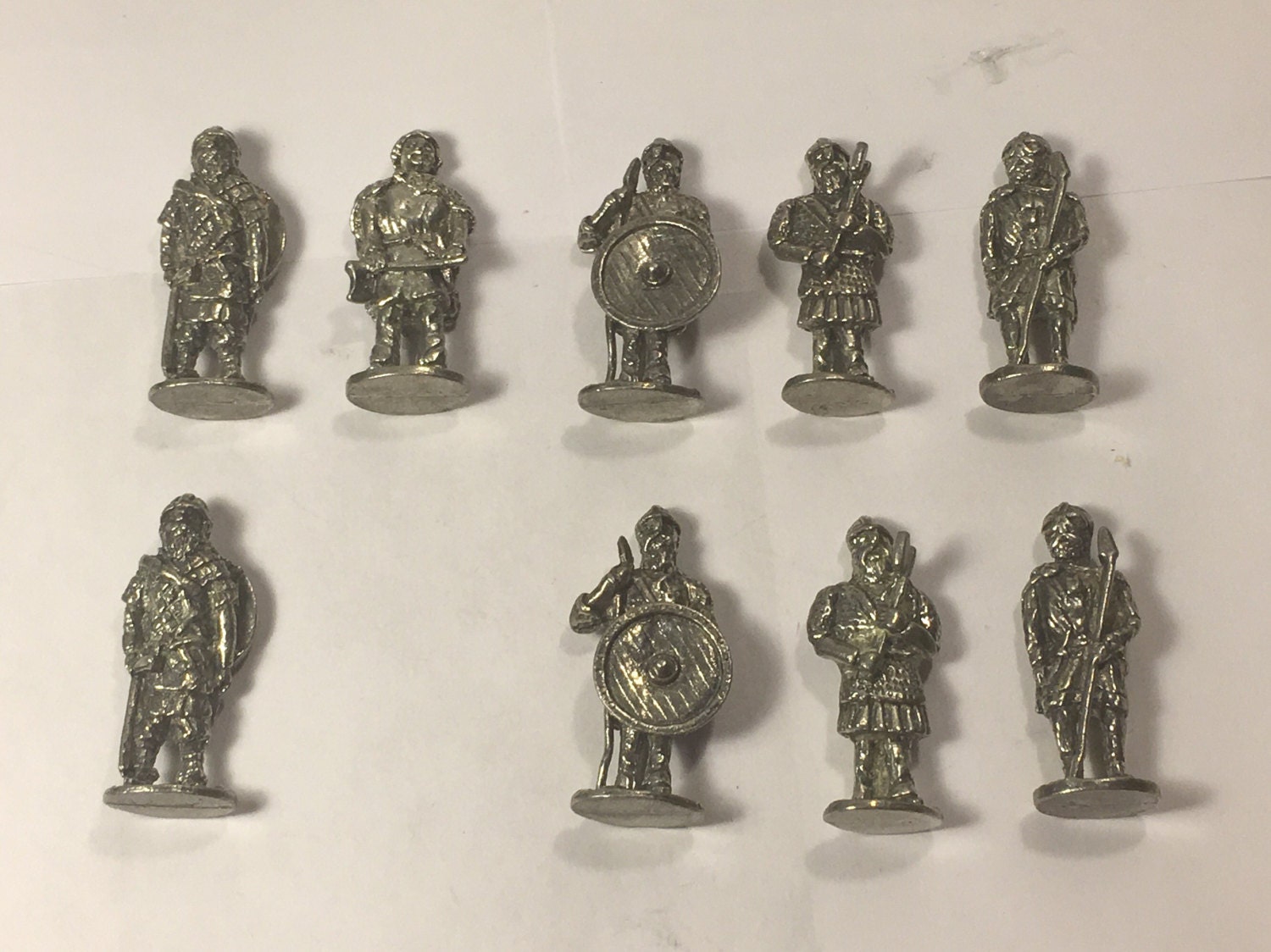 Vintage Figurine Set (1) Westair Pewter Silver Look 17th Century 1.5 Tall Figurines (5) in Set