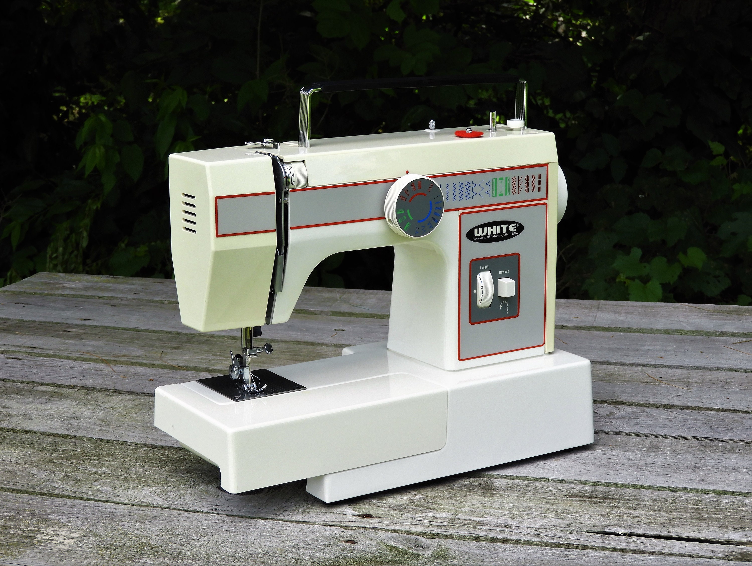 Vintage White Sewing Machine