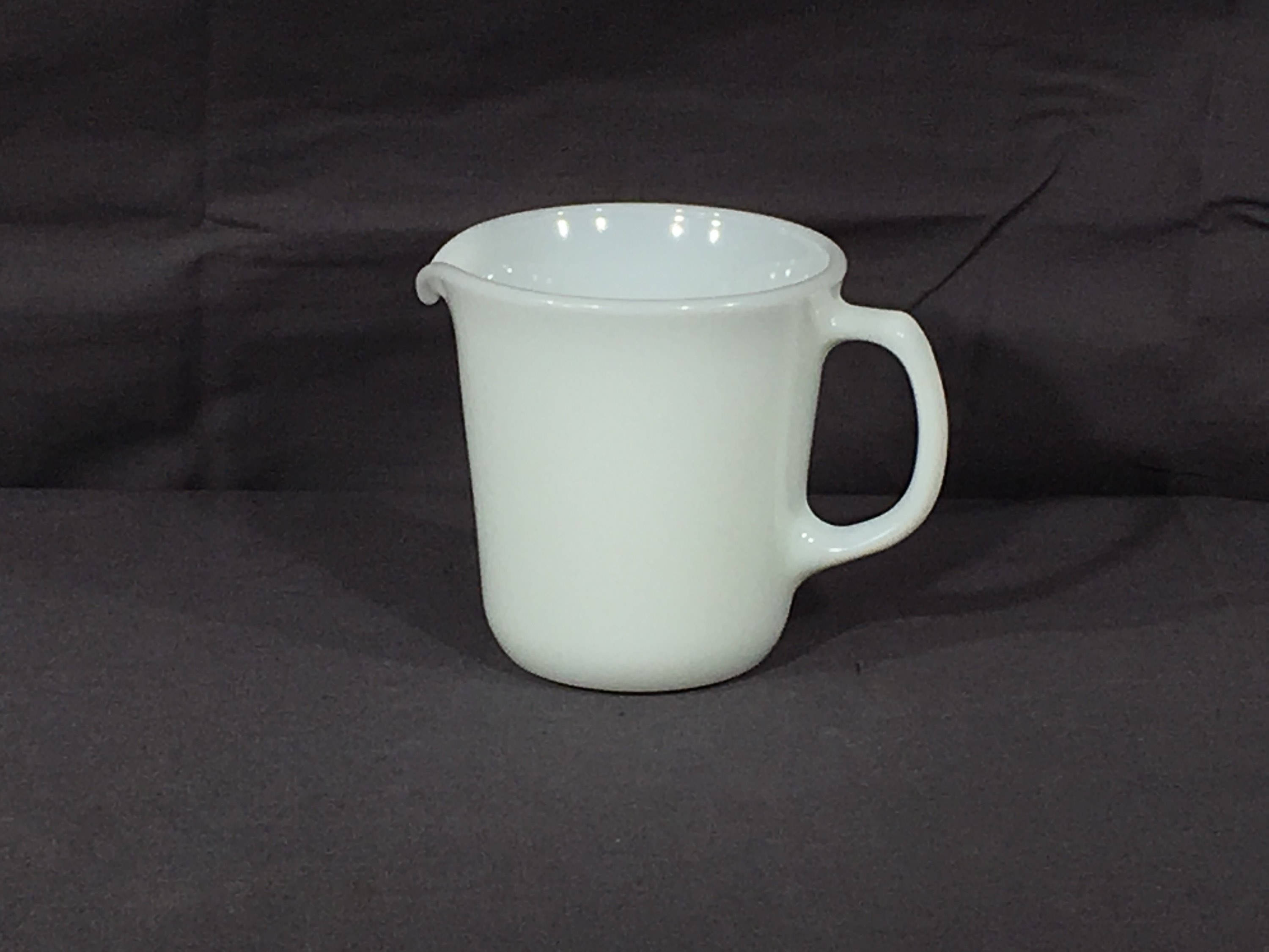 Vintage Clean White Creamer, Pyrex White Milk Glass Creamer