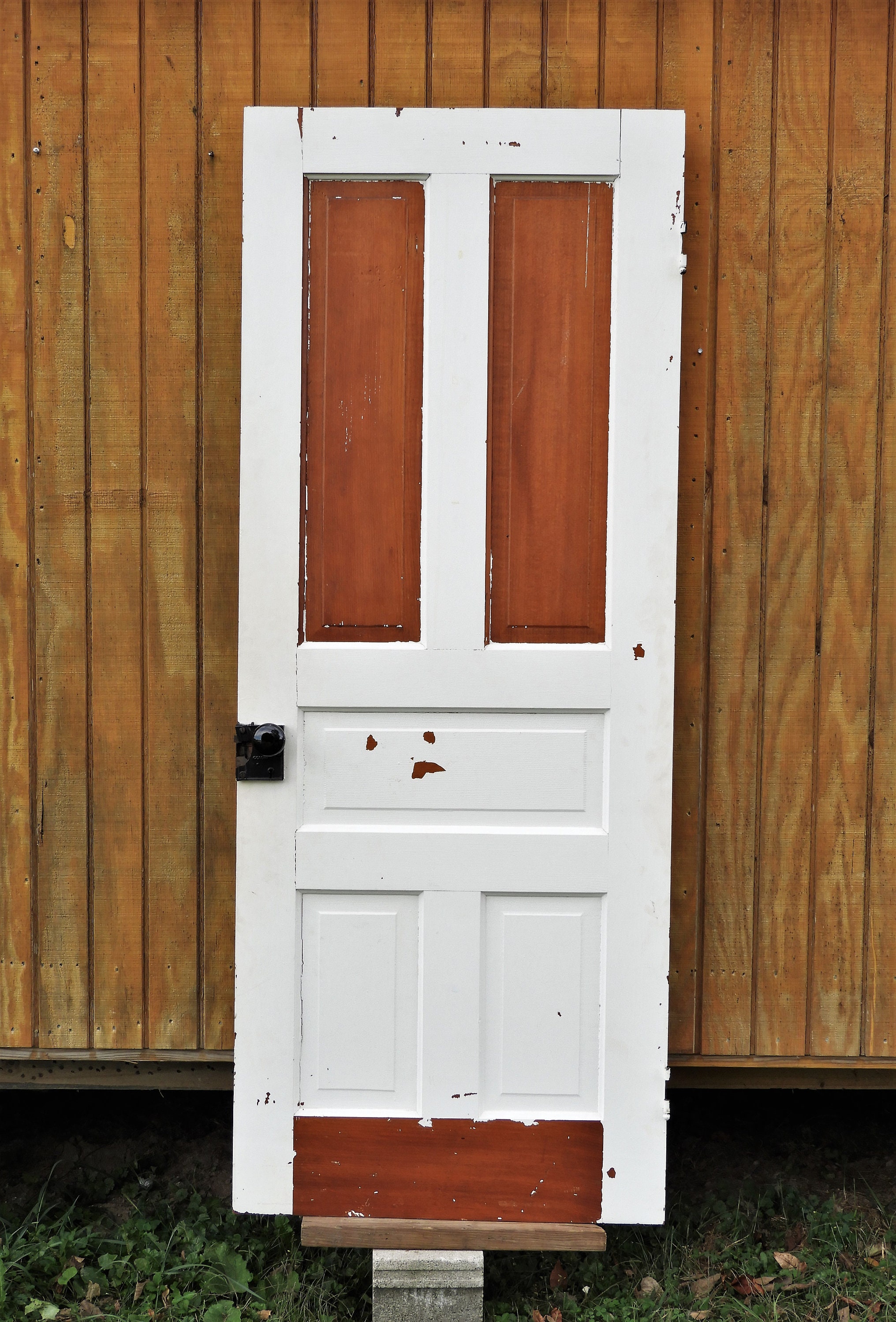 Antique Interior Door, Architectural Salvage, Solid Wood, Home Decor