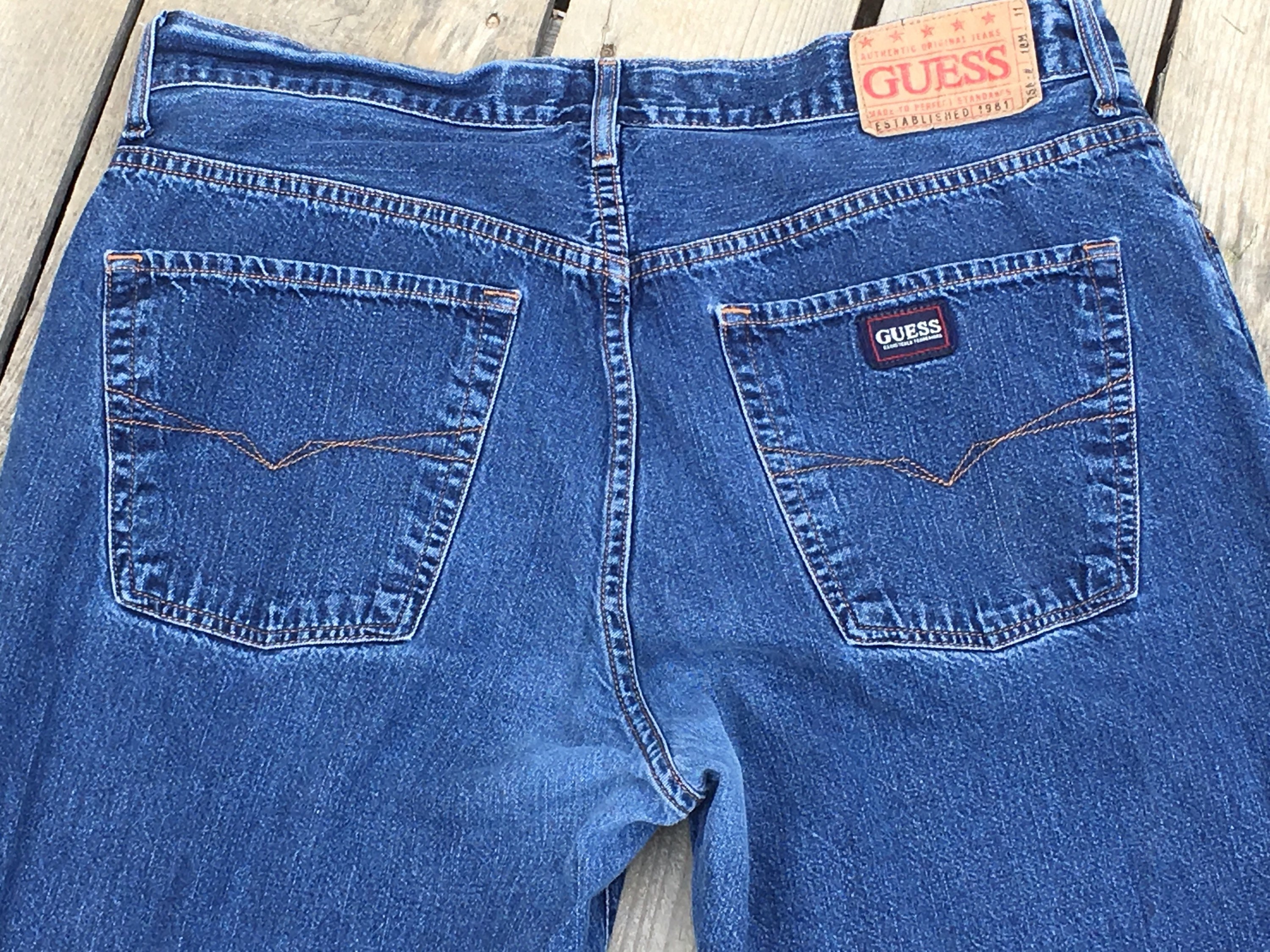 Vintage Guess Mom Jeans, Womens 35 Waist 29 Inseam Pants, Tall Rise ...