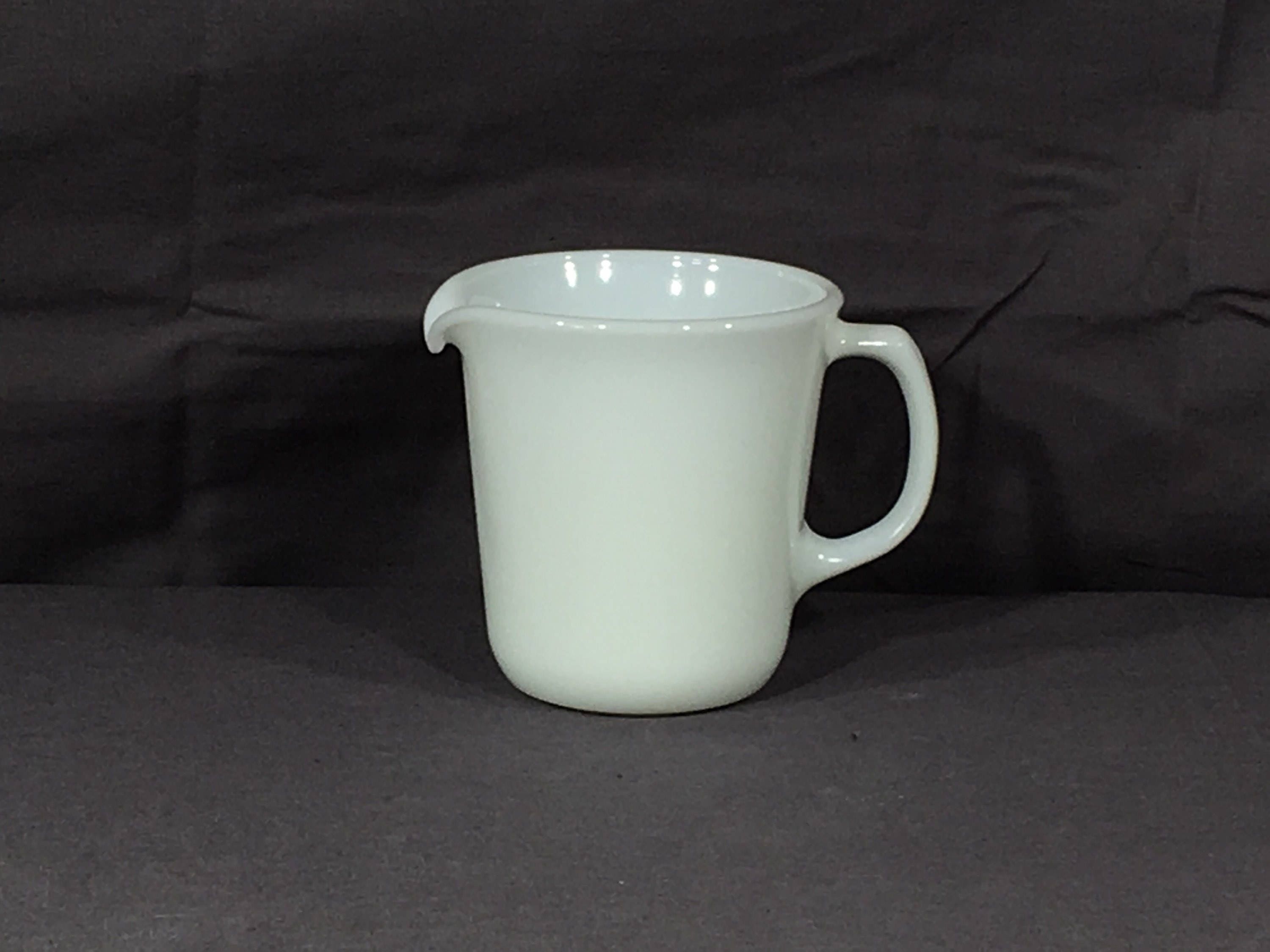 Vintage Clean White Creamer, Pyrex White Milk Glass Creamer
