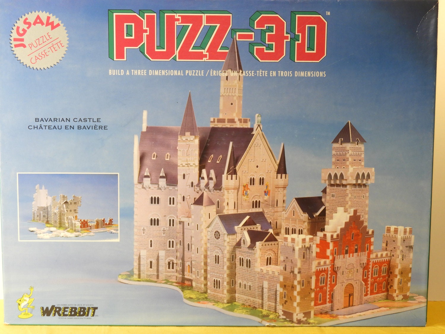 Vintage 3D Puzzle, Bavarian Castle 917 Pc Jigsaw Puzz-3D, Gray Chateau ...