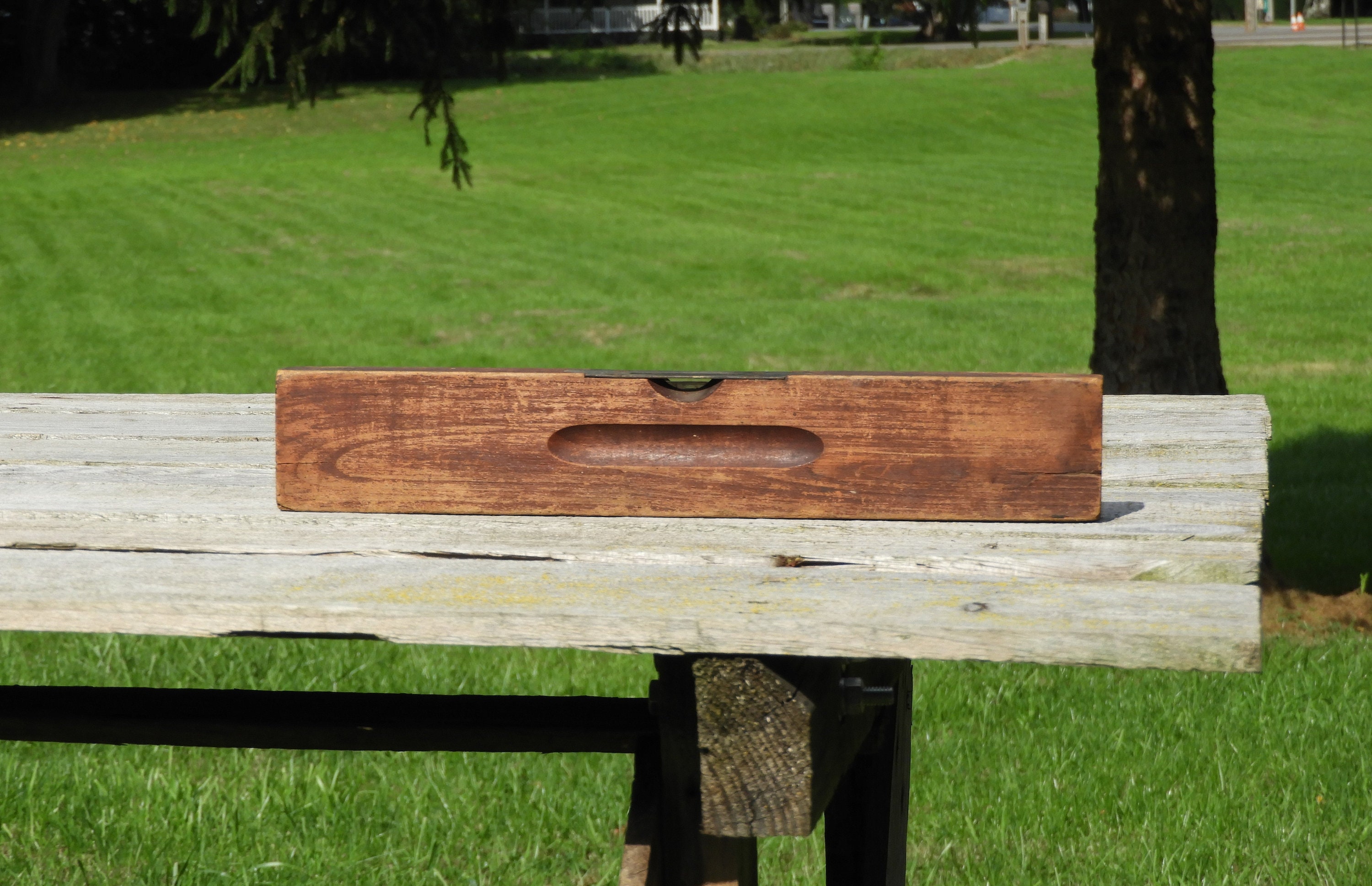 Antique Wooden Level, Stanley Rule & Level Co, 14 Inch Woodworkers Tool