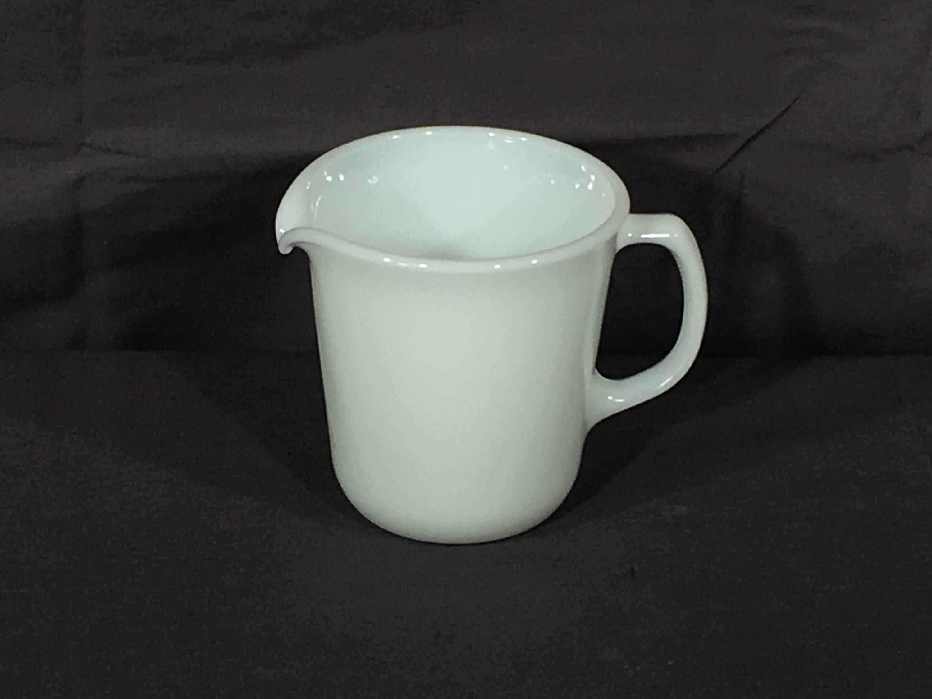 Vintage Clean White Creamer, Pyrex White Milk Glass Creamer