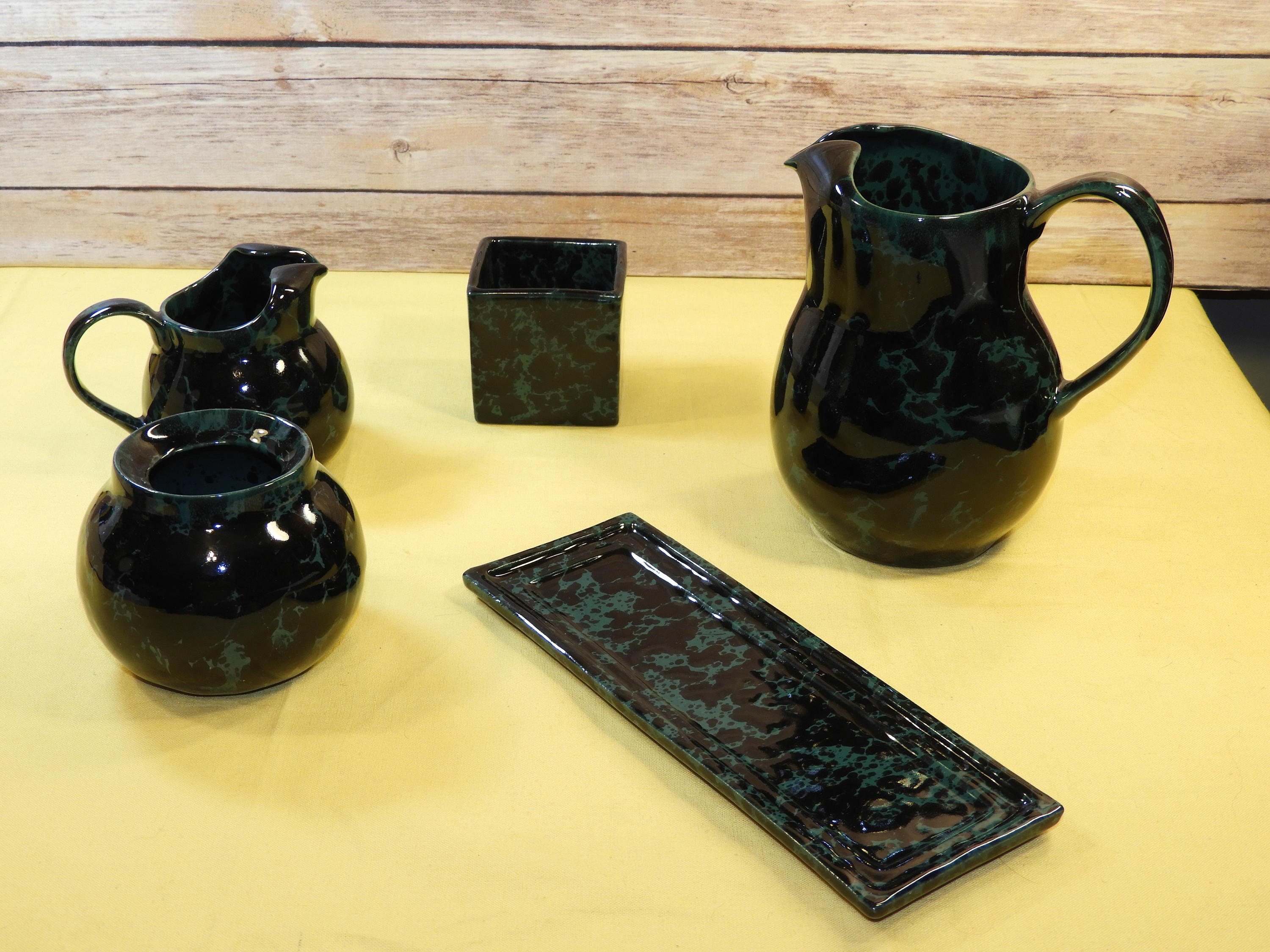 Vintage Bennington Potters Set (5 pcs), Bennington Vermont Pottery