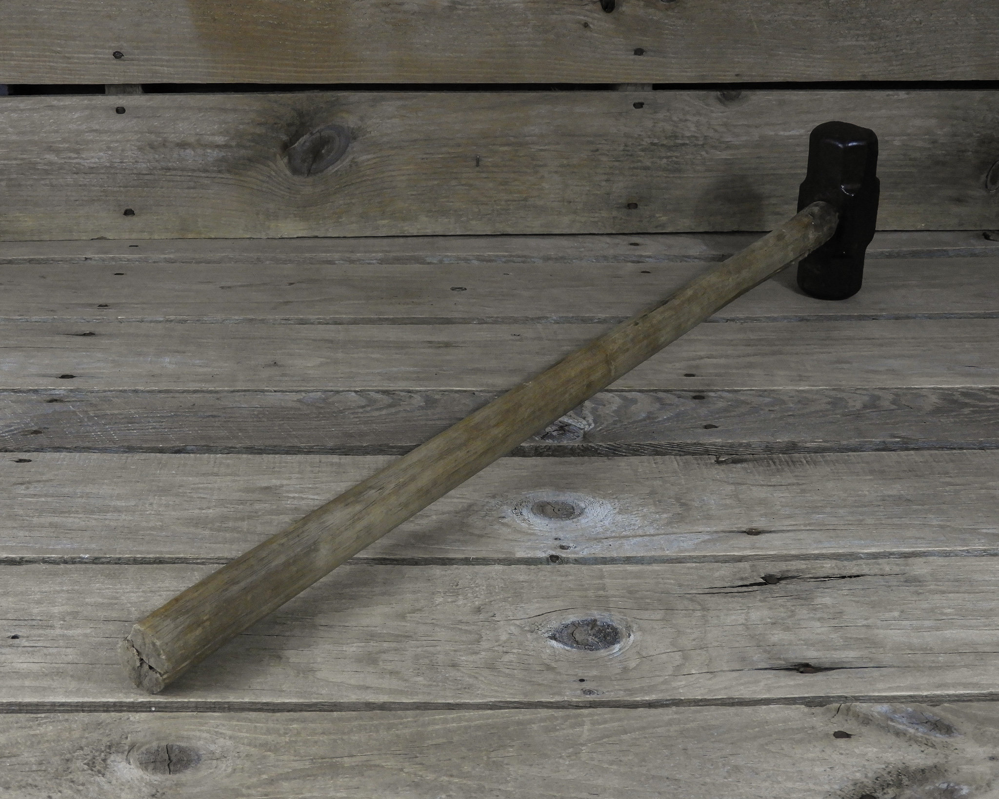 Vintage Sledge Hammer, Warwood Tool, 482 Carbon Steel, Wooden Handle