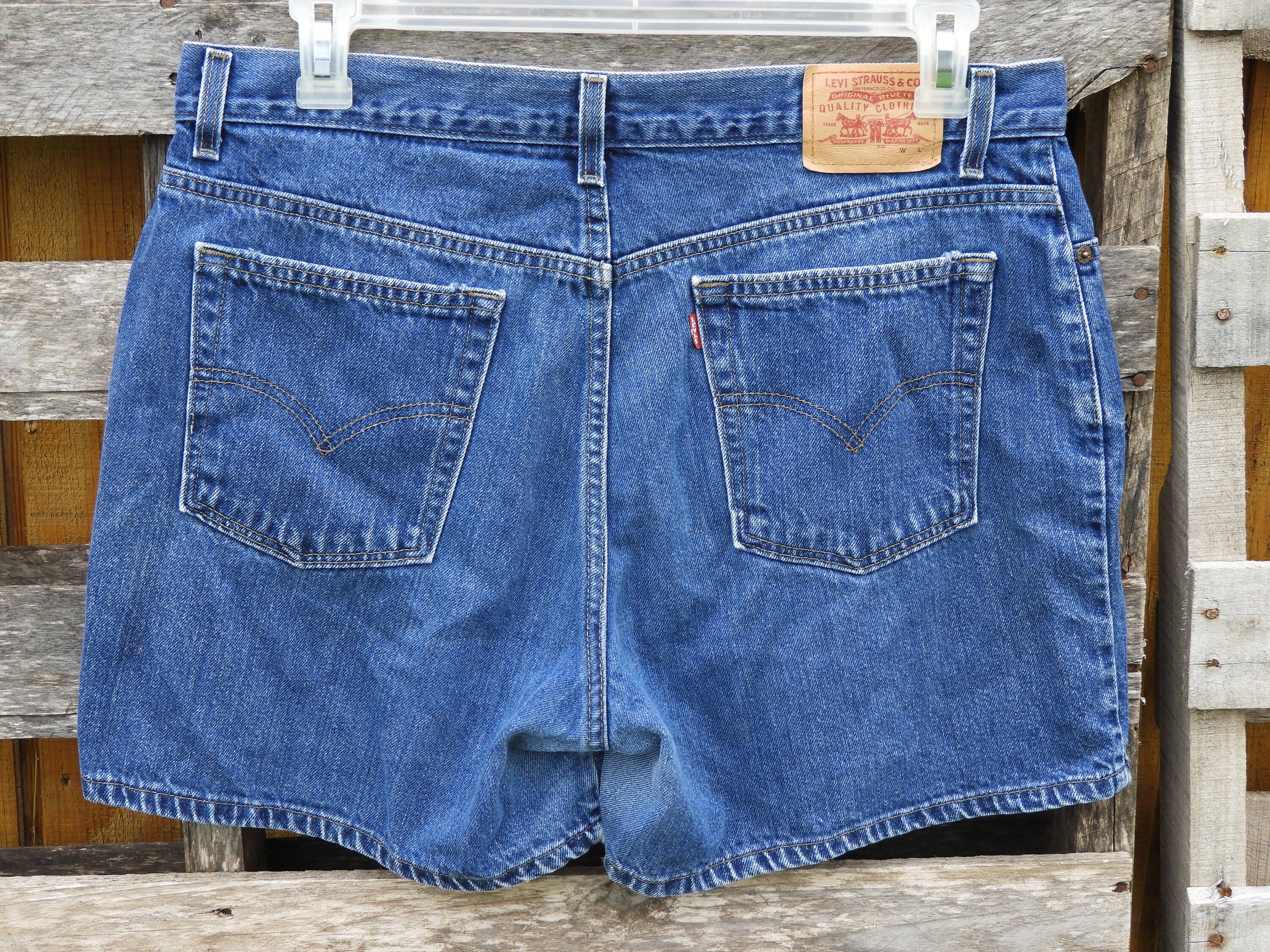 Vintage Levis Classic Rise Shorts, Women's 16 MIS Summer Shorts,34 Waist Vacation Fashion, Mom 
