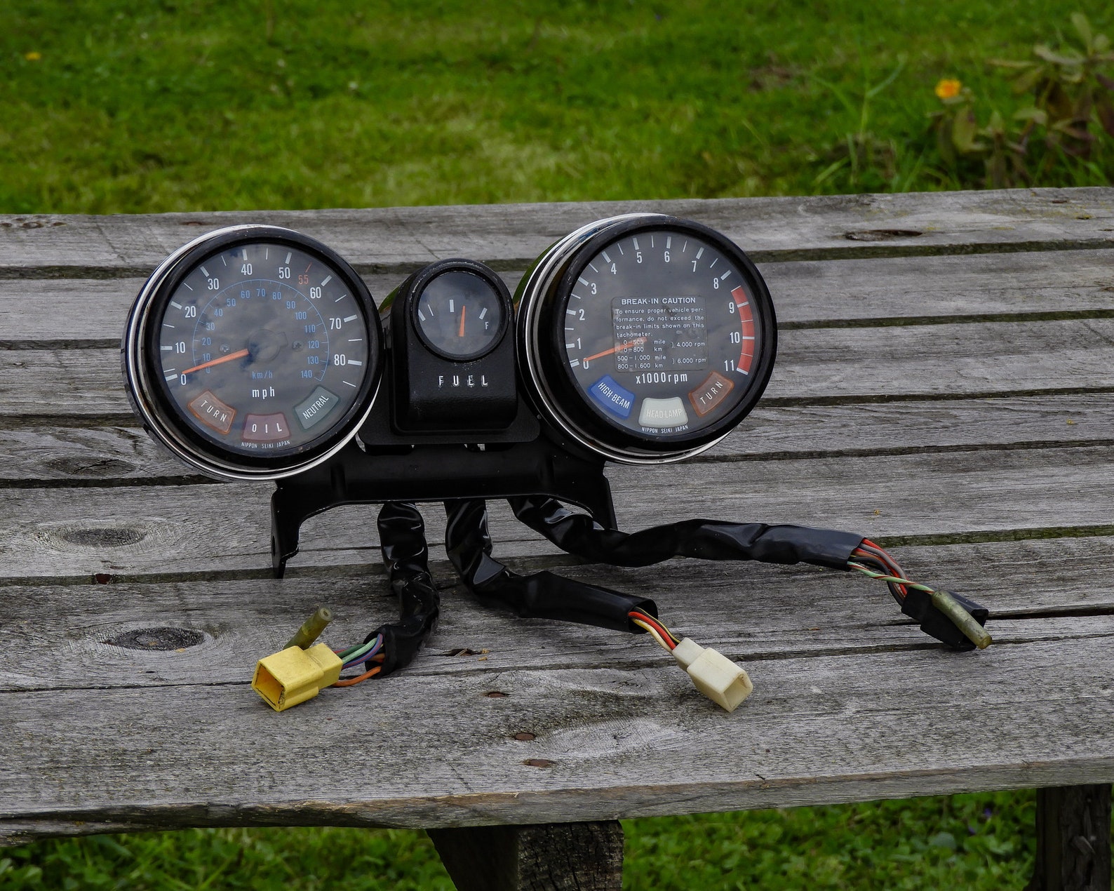 Vintage Motorcycle Gauges Nippon Seiki Japan Round Speedo Etsy UK