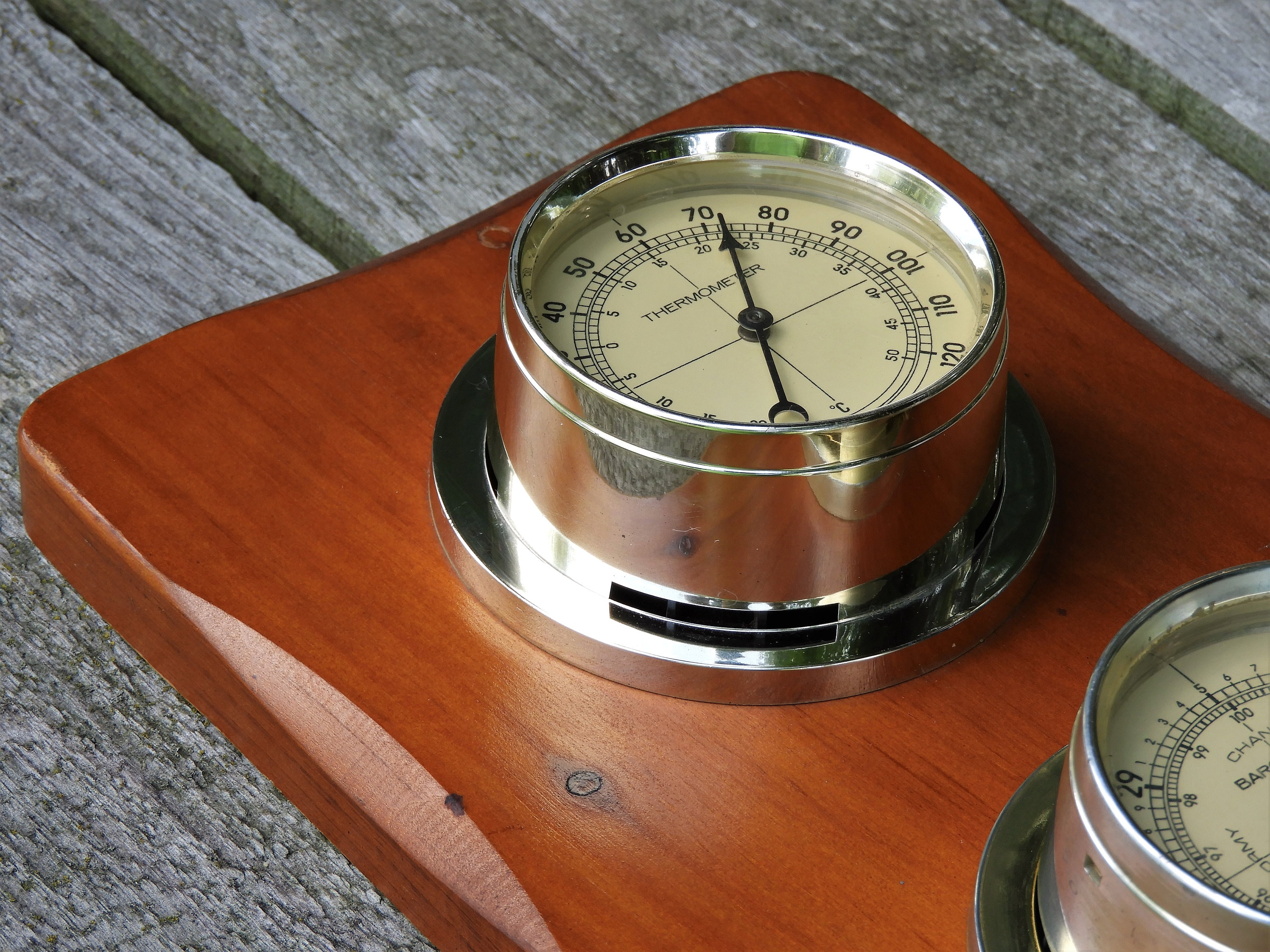 Vintage Weather Station, Sunbeam Thermometer, Precision Instrument