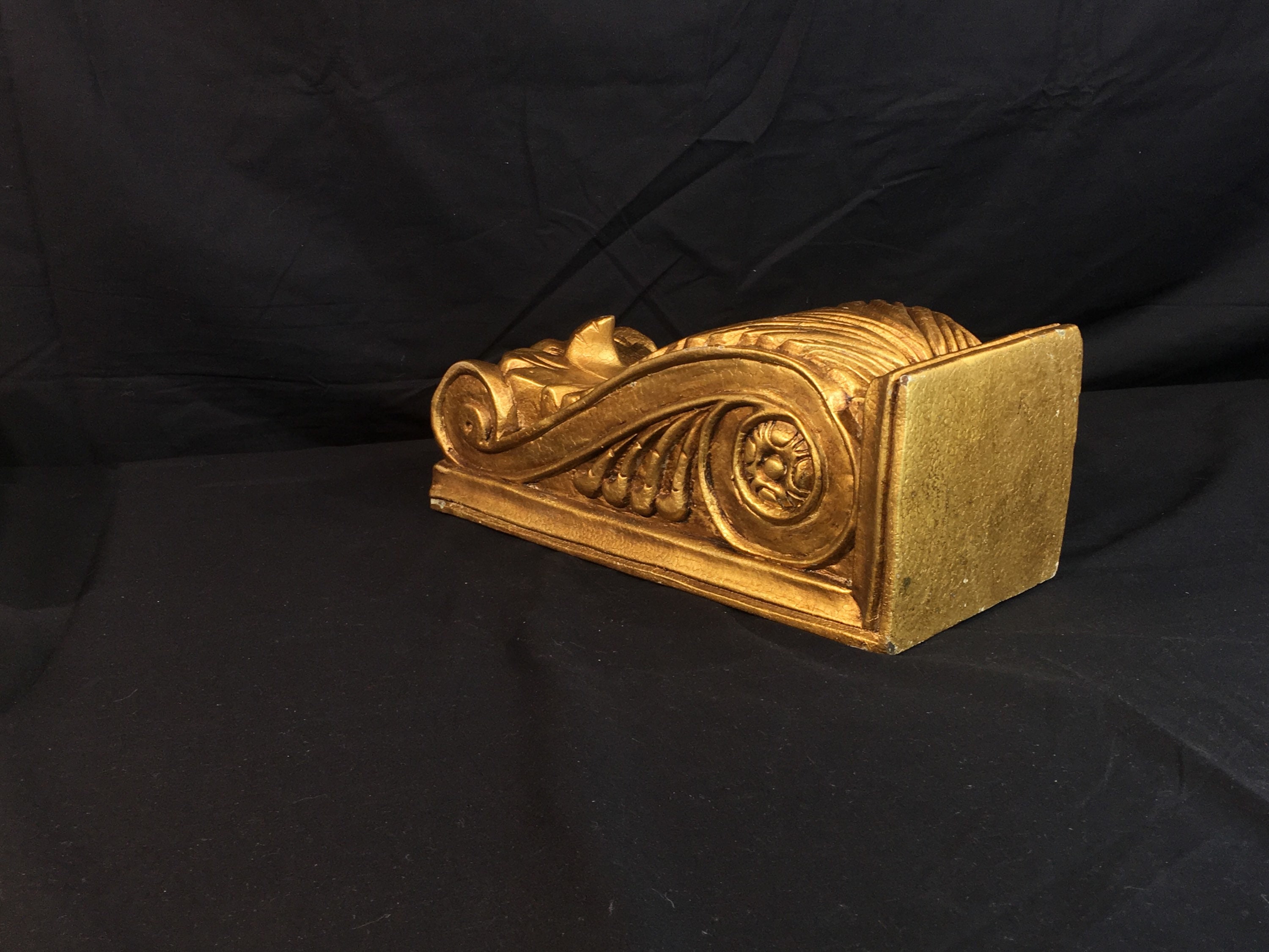 Vintage Carved Wall Sconce, Gold Florentine Shelf, Wooden ... Vintage Carved Wall Sconce, Gold Florentine Shelf, Wooden ... on Wooden Wall Sconce Shelf Decorating id=38536