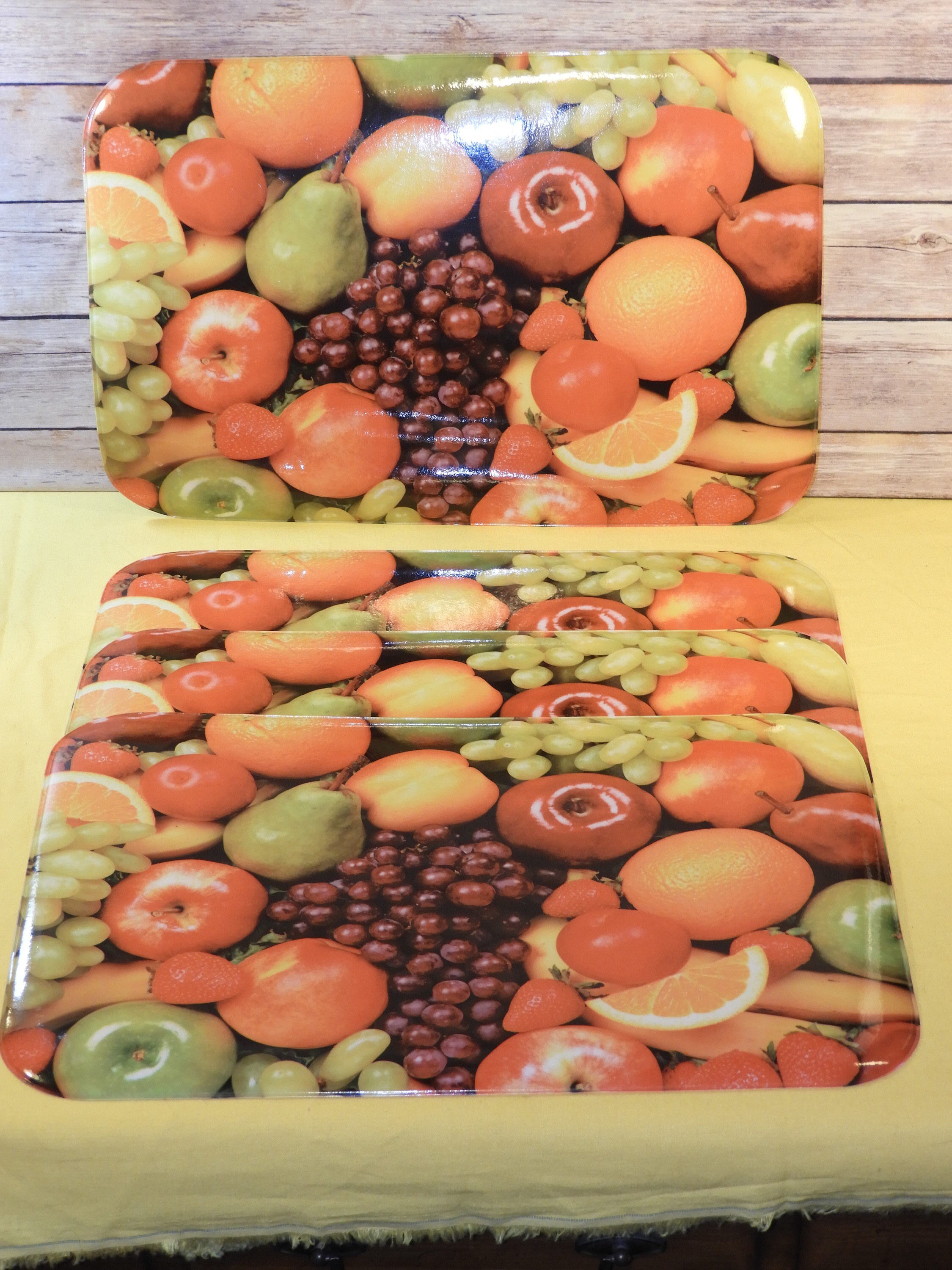 Vintage Sultans Fruit Placemats 4 Sultan S Linens Picture Art