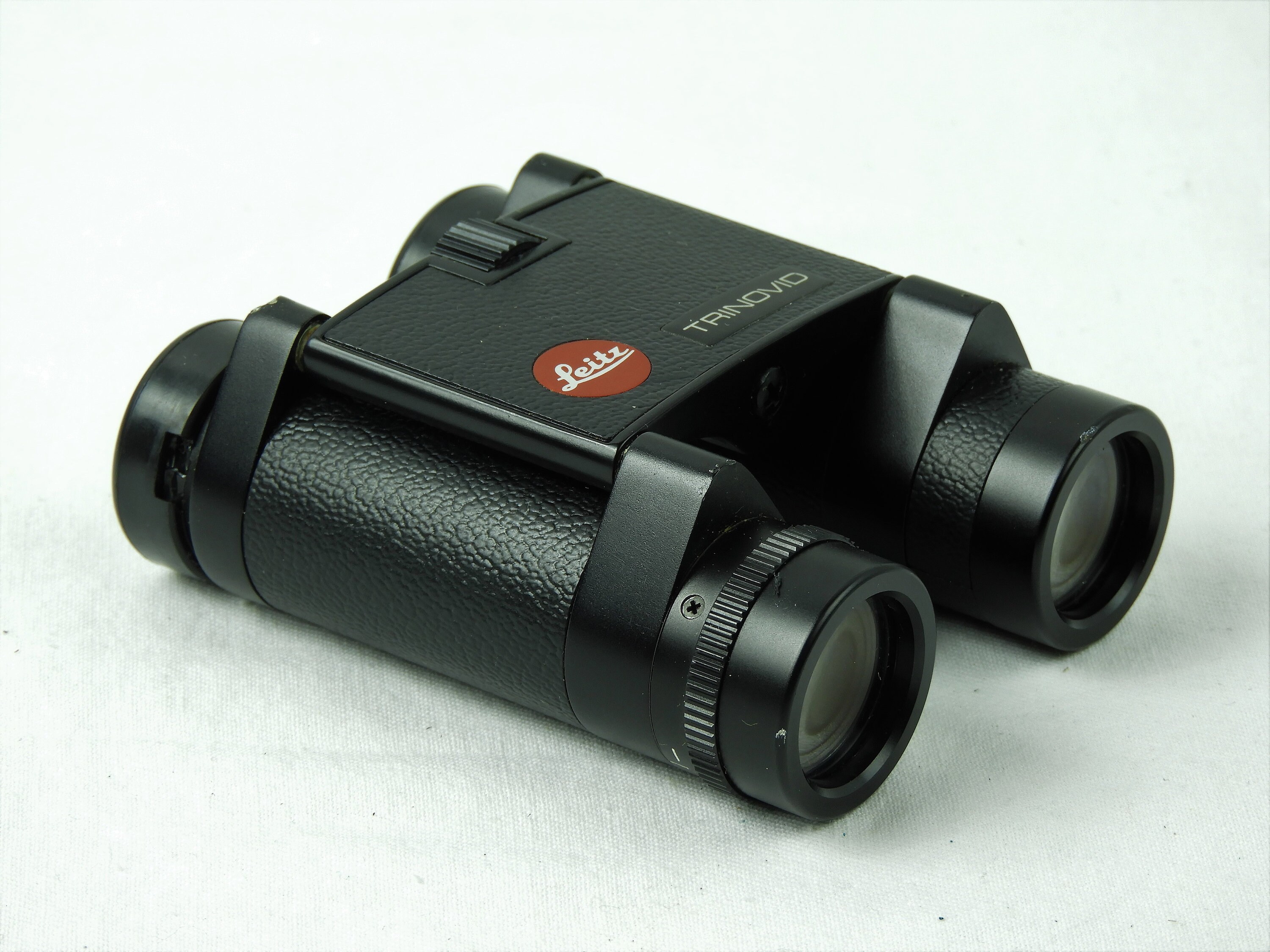 Vintage Leitz Binoculars, Trinovid Field Glasses, Compact Folding, Black Leather Case, German