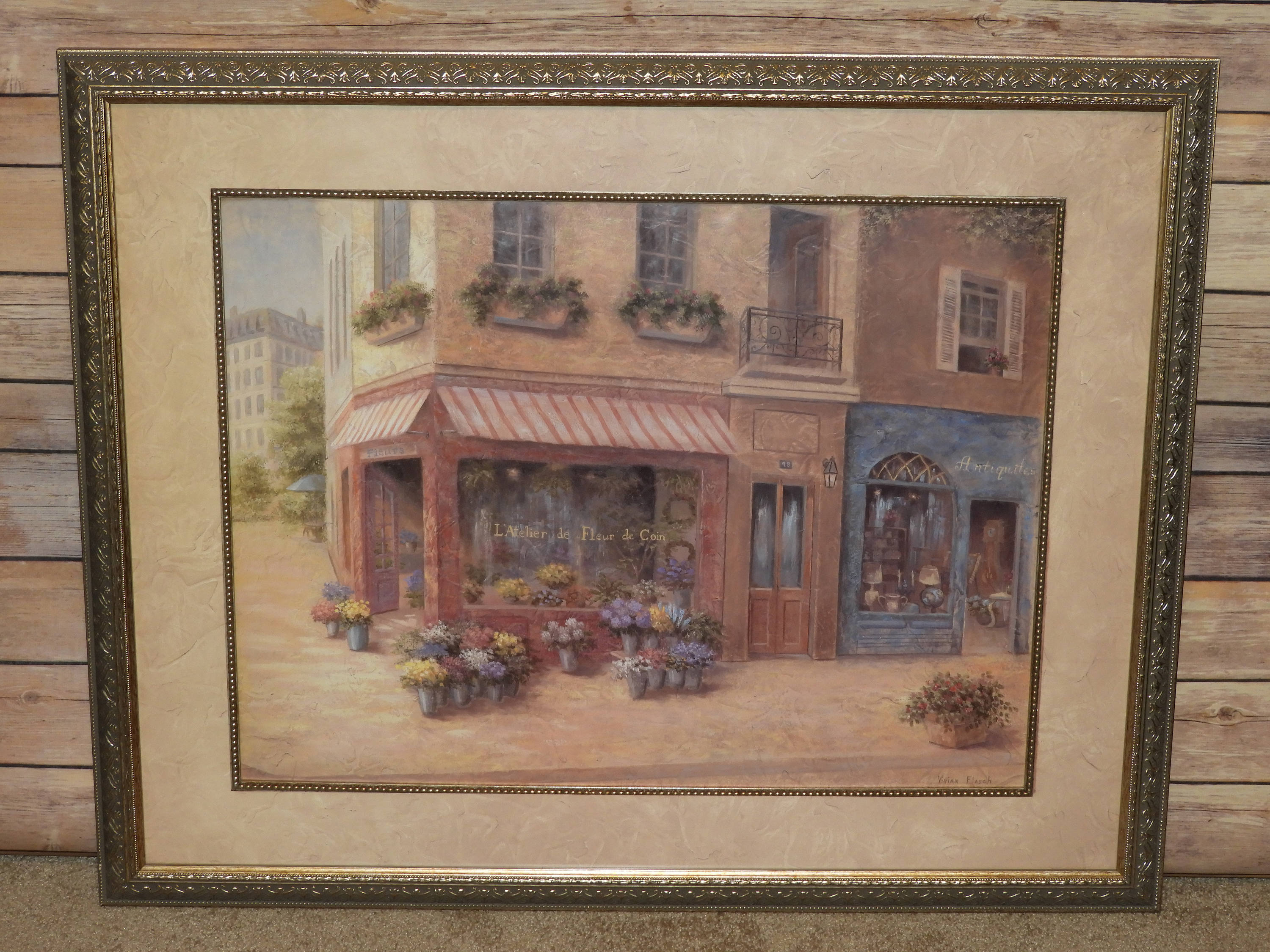 Vintage Vivian Flasch Print,Paris L'Atelier de Fleur de Coin,North