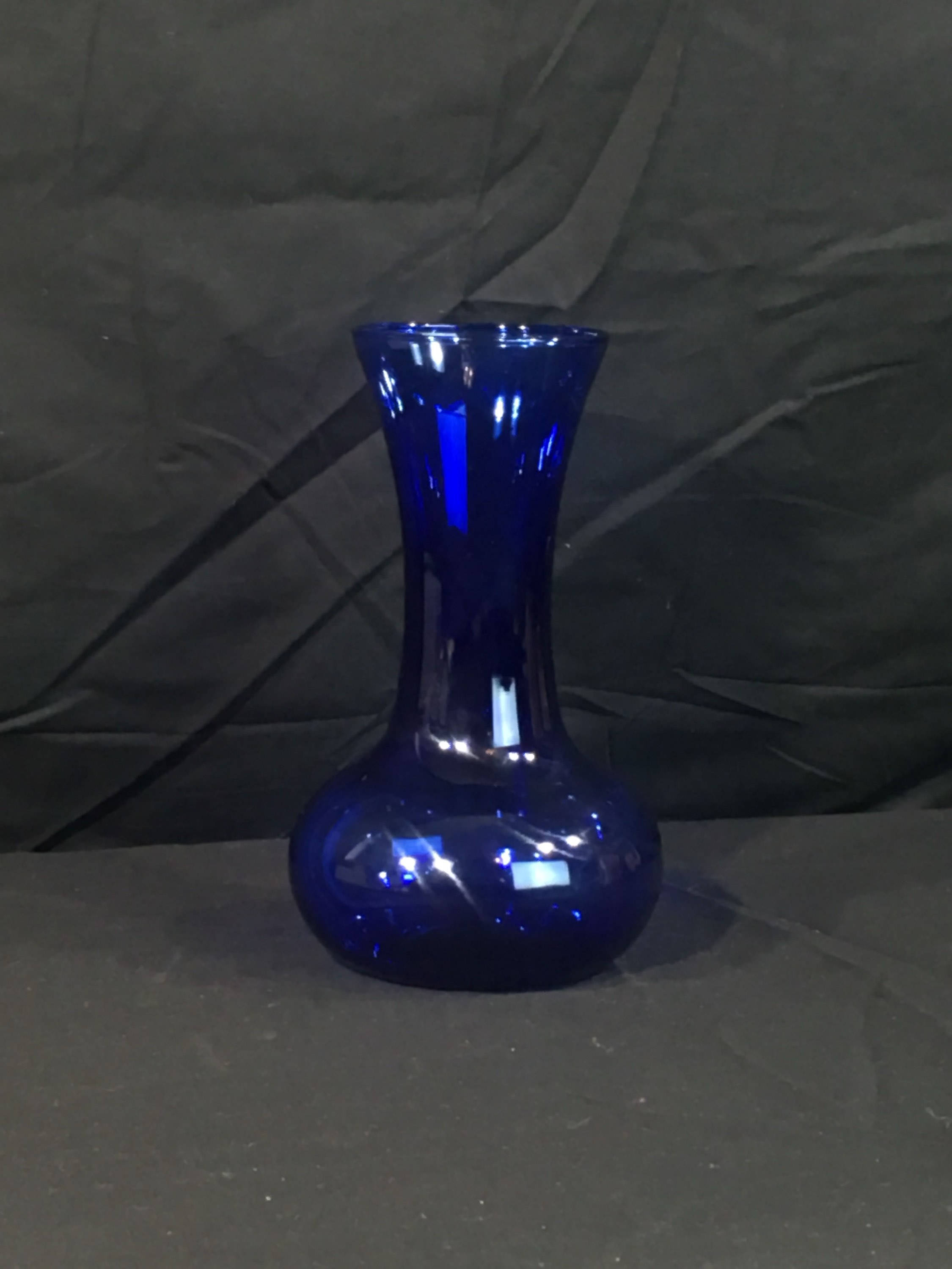 Vintage Cobalt Vase,Decorative Italian Glass Vase,Cobalt Blue Onion