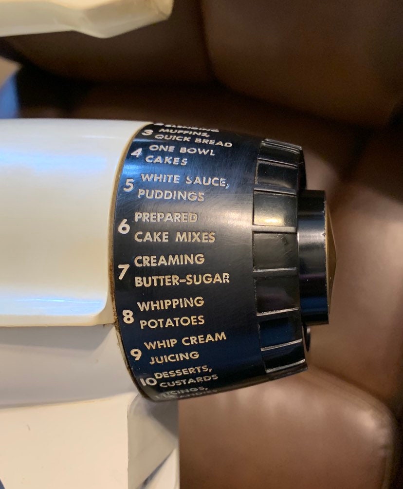 Vintage 1960s Sunbeam Mixer, Retro Mixmaster Vista Mixer, White Black