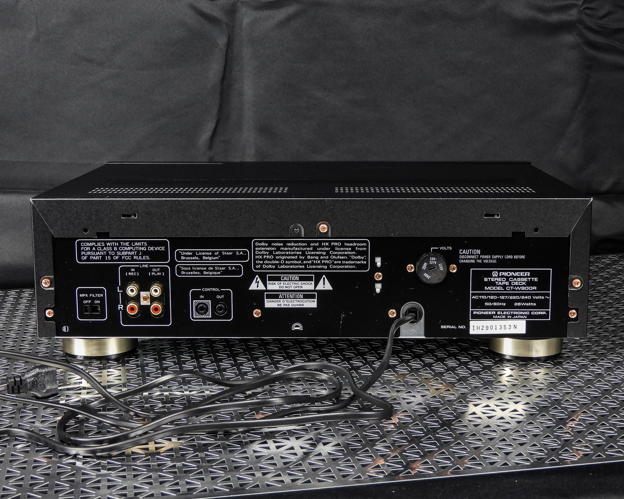 Vintage Pioneer Stereo, Dual Cassette, Tape Player, CTW900R Deck