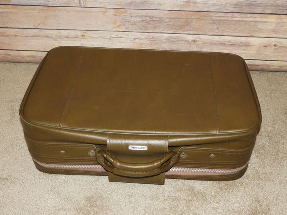 vintage leather samsonite luggage