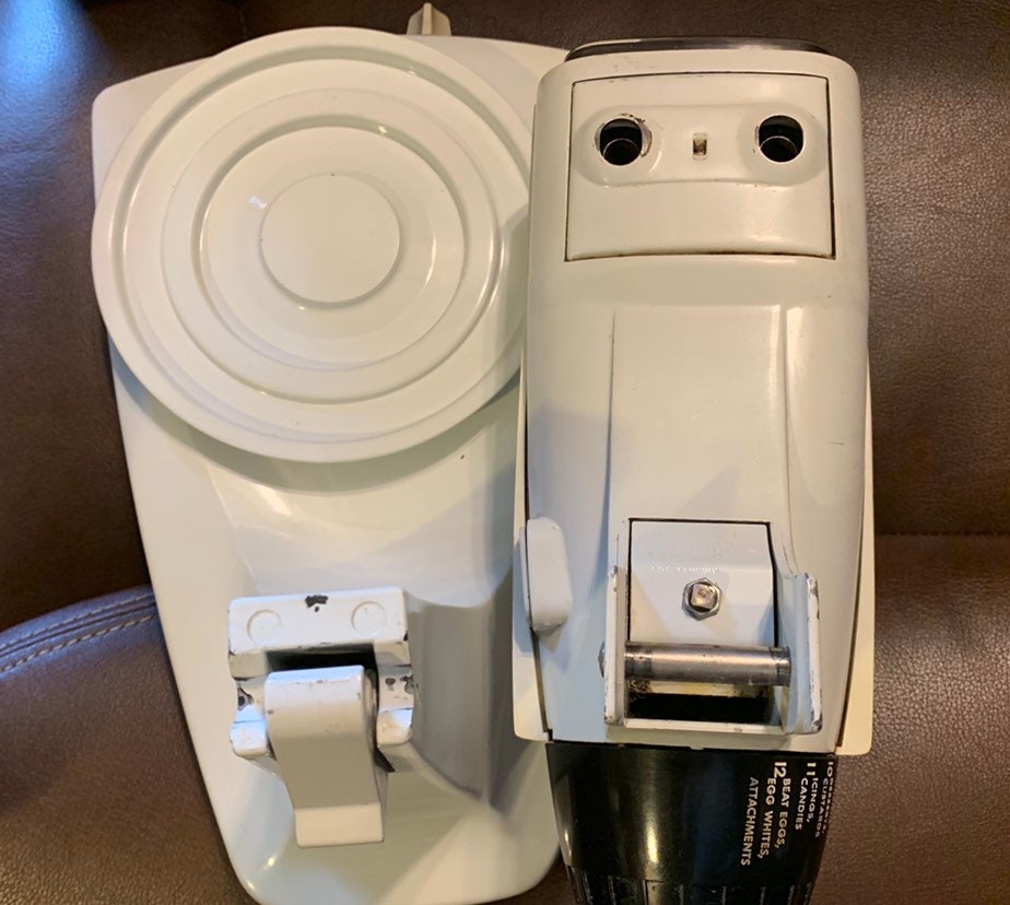 Vintage 1960s Sunbeam Mixer, Retro Mixmaster Vista Mixer, White Black