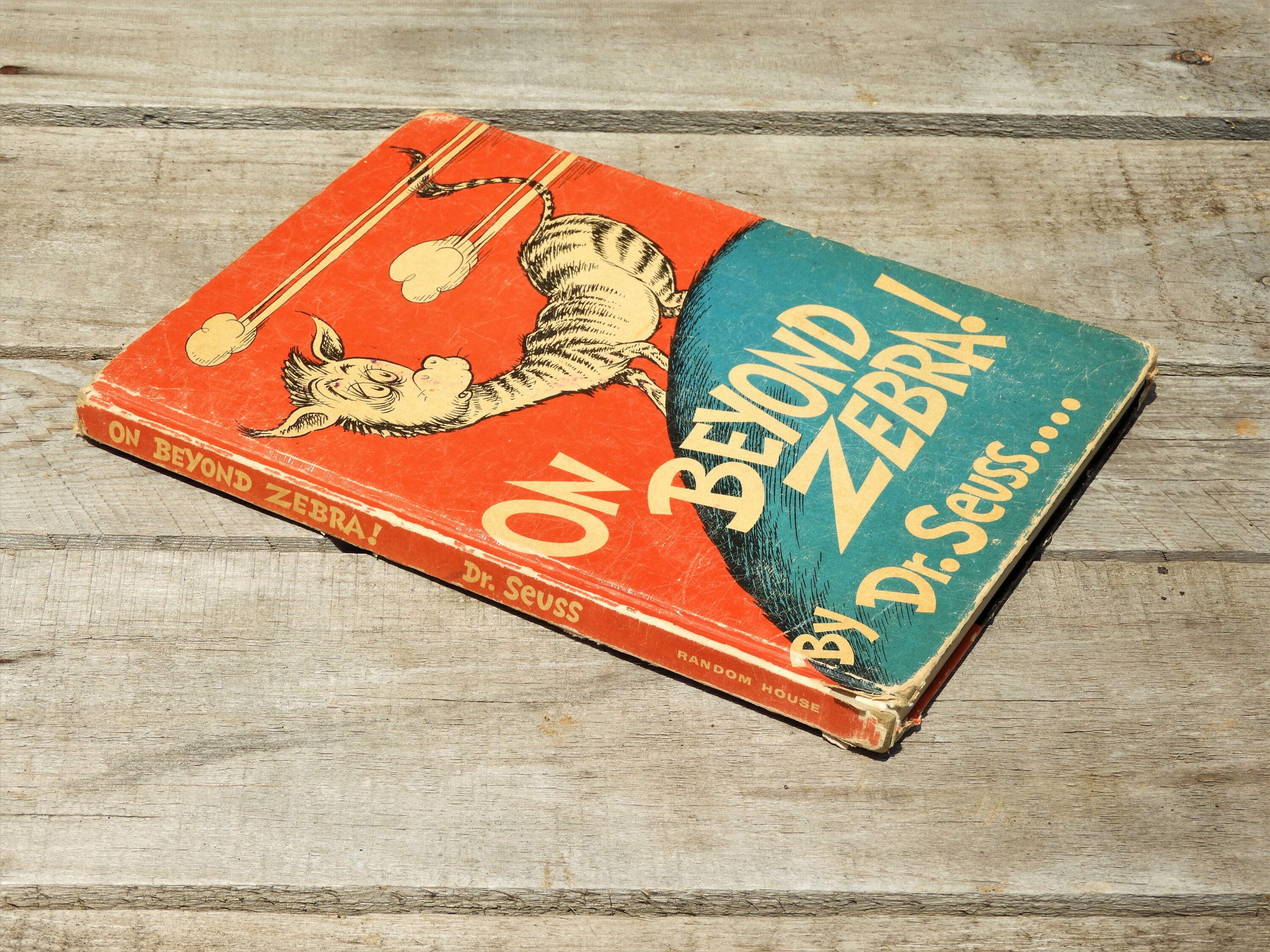 Vintage Dr Seuss Book, 1955 On Beyond Zebra, First Edition Hardback
