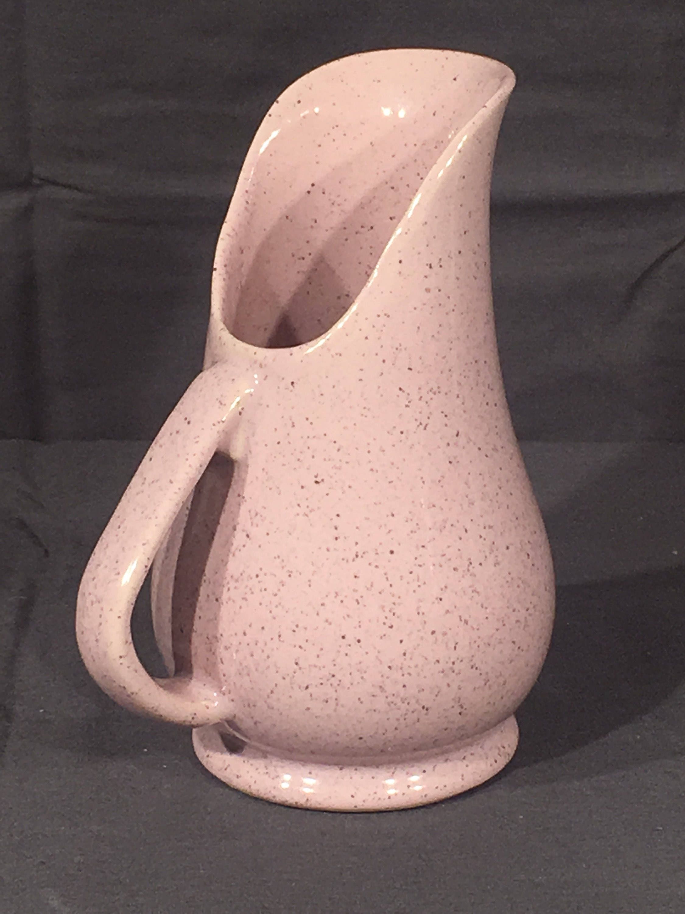 Vintage Pink Pitcher,Brush Pottery 932 Pink & Berry Speckled Mini