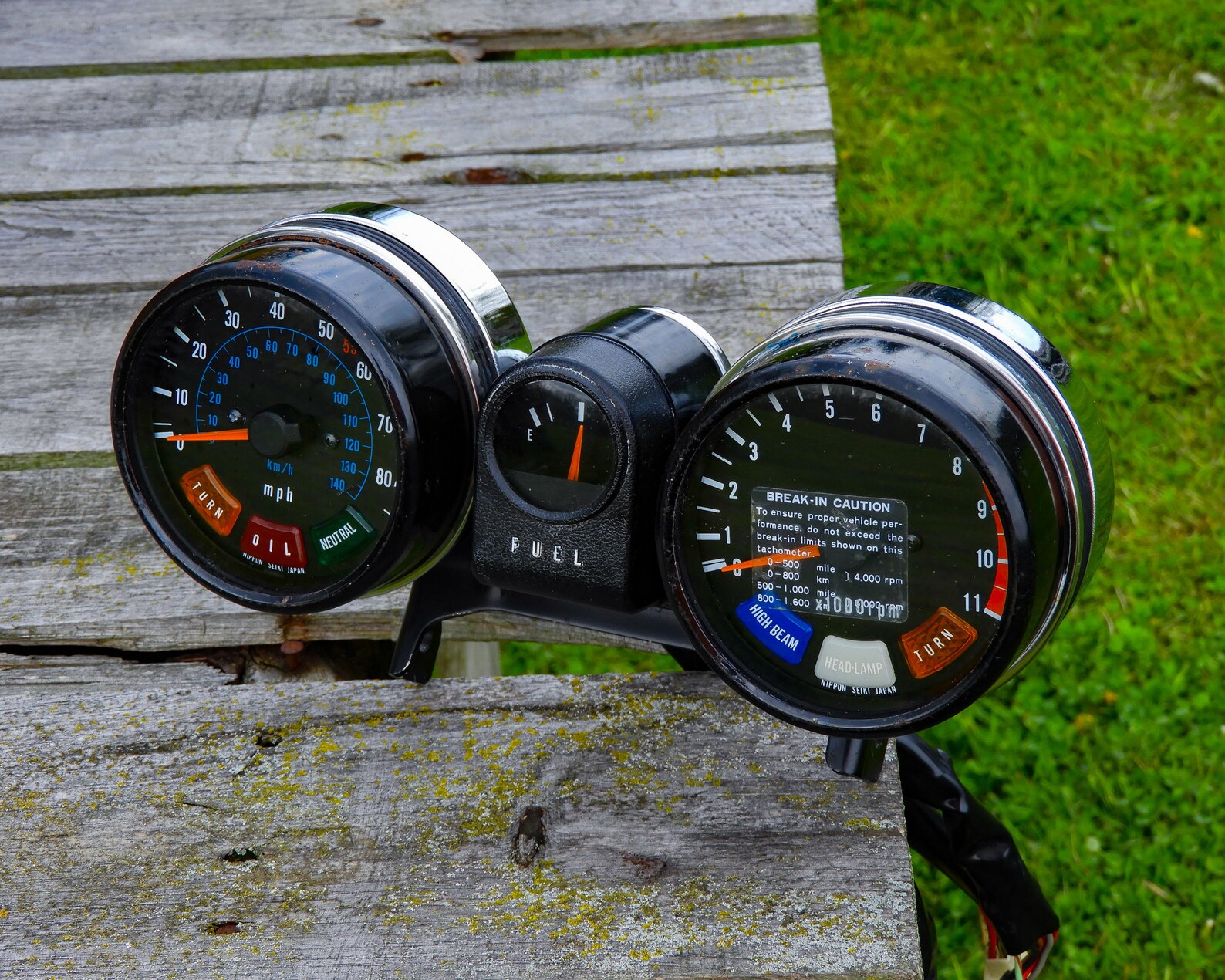 Vintage Motorcycle Gauges Nippon Seiki Japan Round Speedo Etsy UK